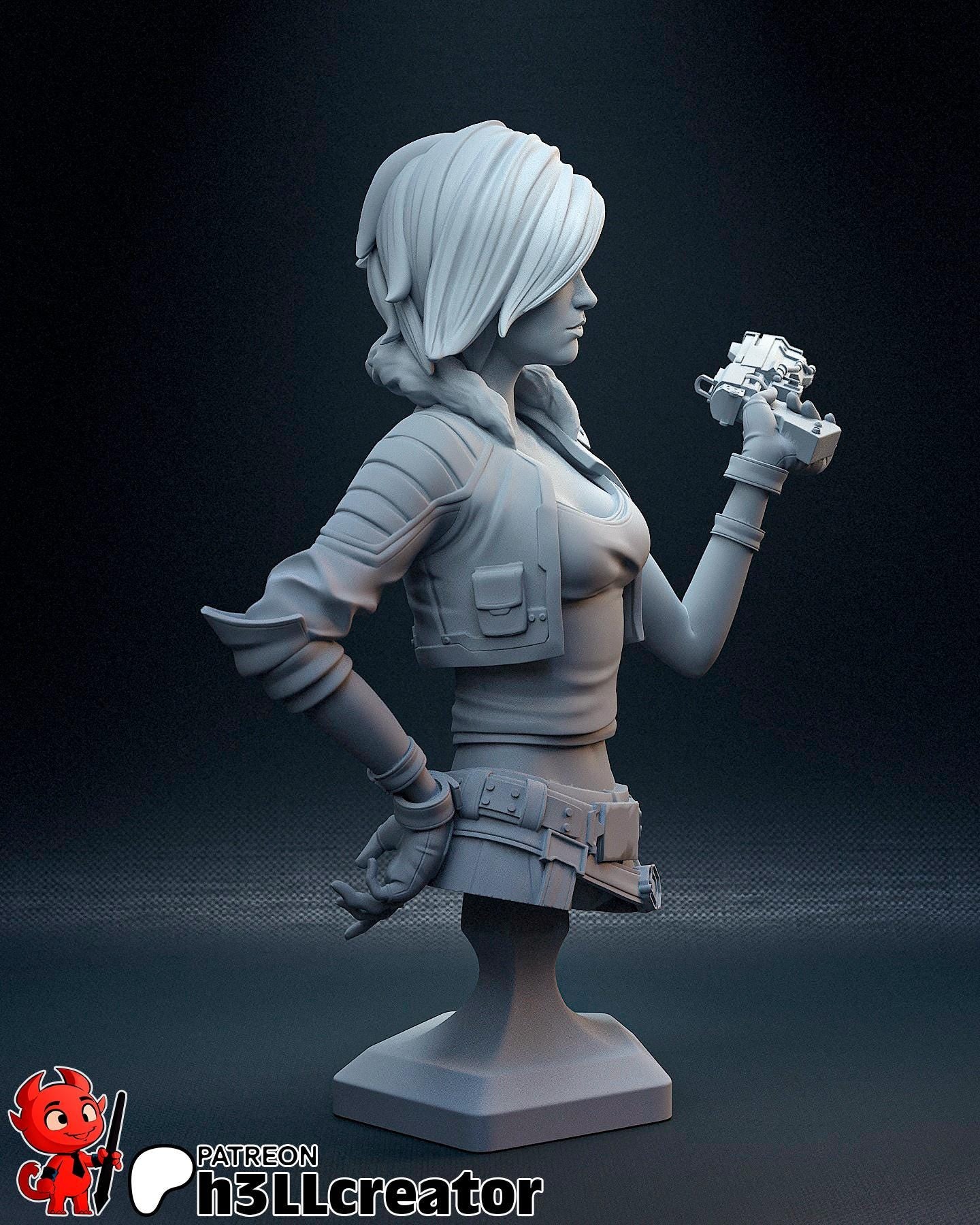 Lilith from Borderlands 3 (fan art) | Miniature scale 1:12 | h3LL Creator | DIY Model Kit