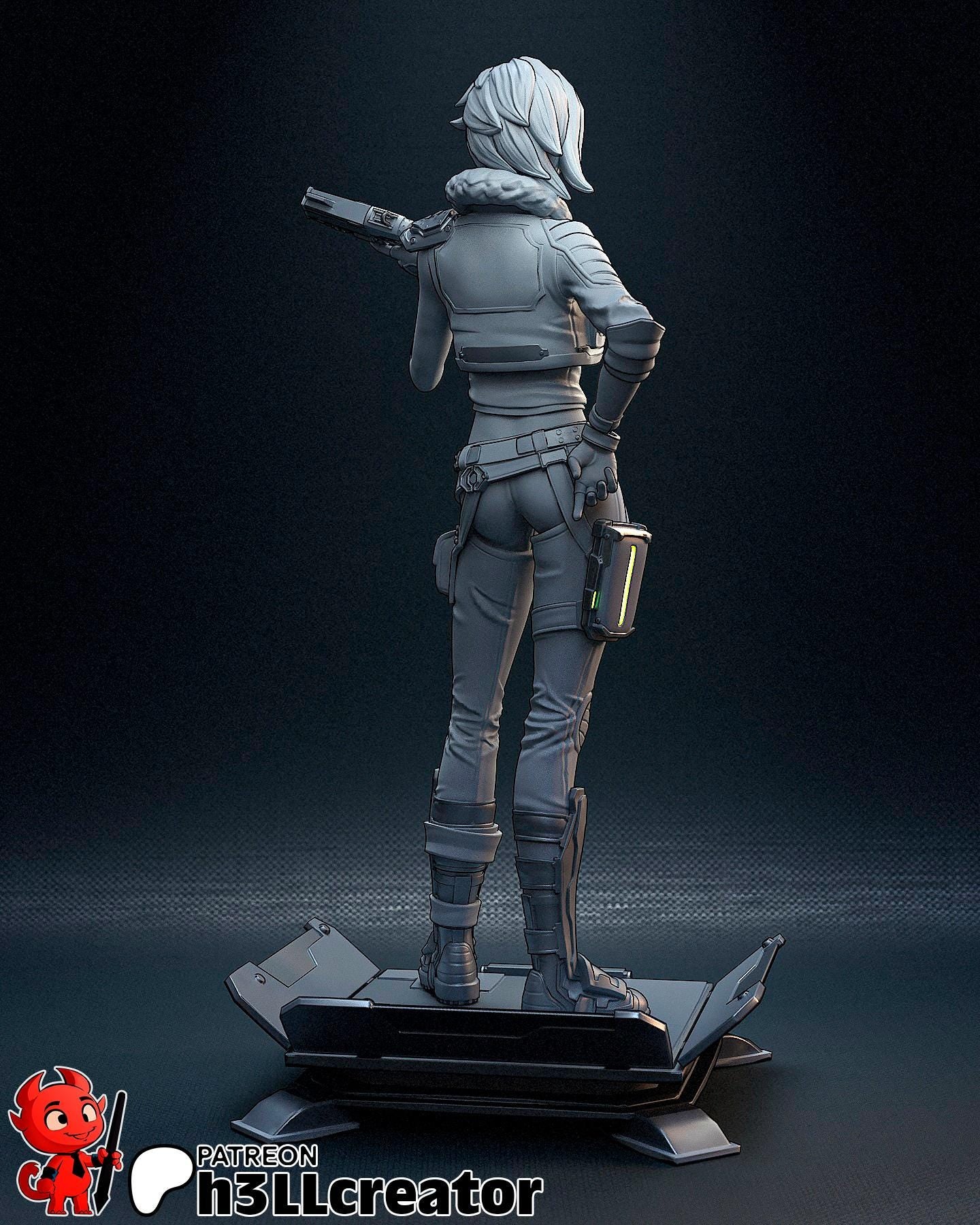 Lilith from Borderlands 3 (fan art) | Miniature scale 1:12 | h3LL Creator | DIY Model Kit