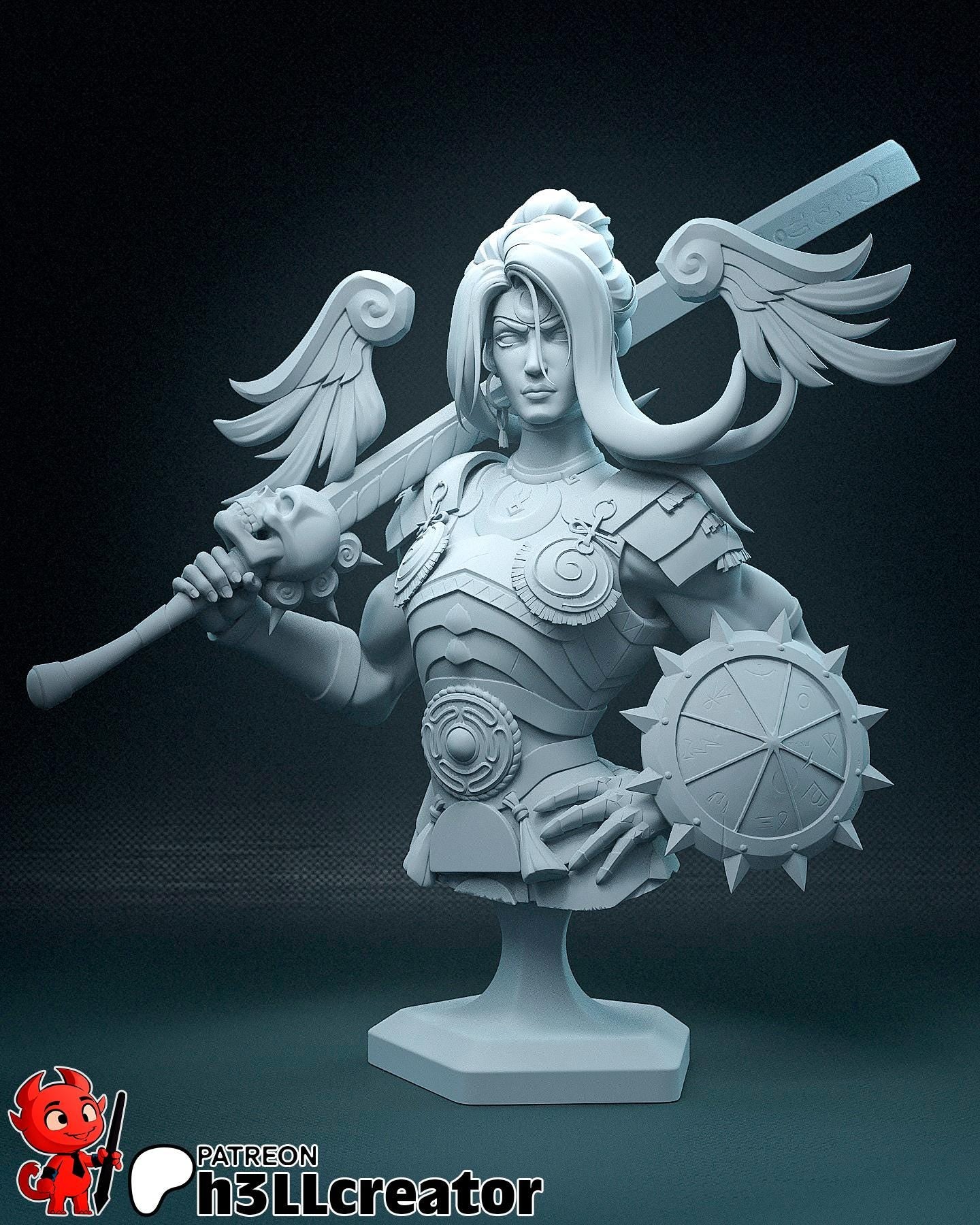 Nemesis from Hades 2 (fan art) | Miniature scale 1:12 | h3LL Creator | DIY Model Kit