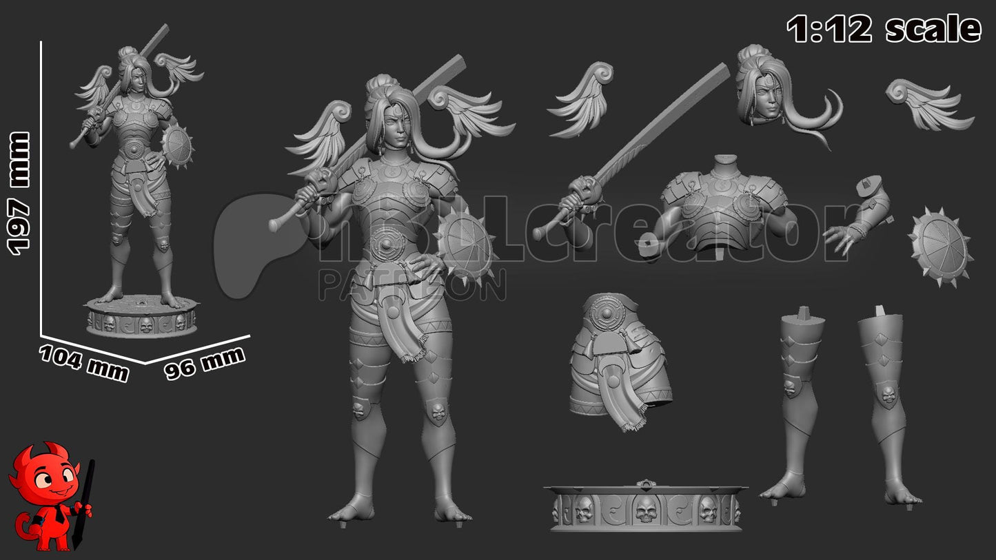 Nemesis from Hades 2 (fan art) | Miniature scale 1:12 | h3LL Creator | DIY Model Kit