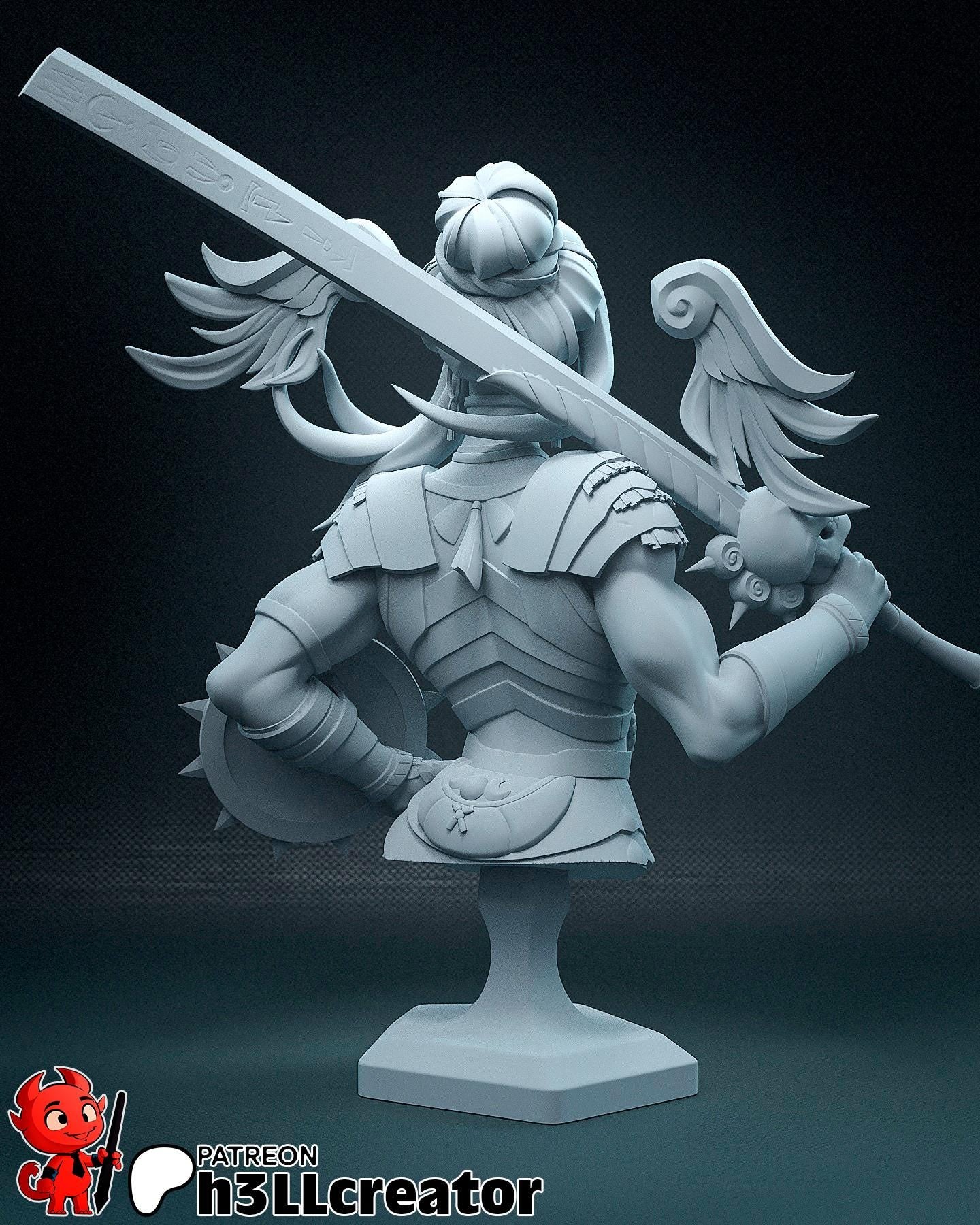 Nemesis from Hades 2 (fan art) | Miniature scale 1:12 | h3LL Creator | DIY Model Kit