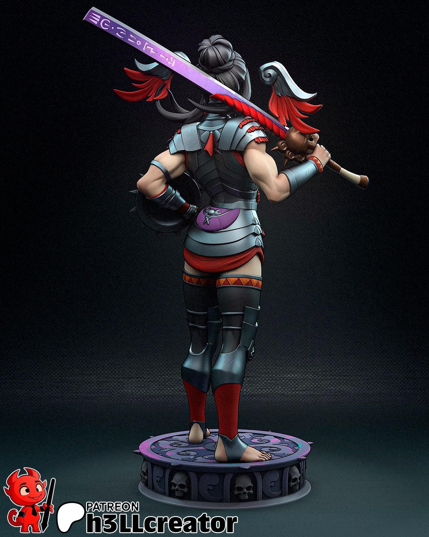 Nemesis from Hades 2 (fan art) | Miniature scale 1:12 | h3LL Creator | DIY Model Kit