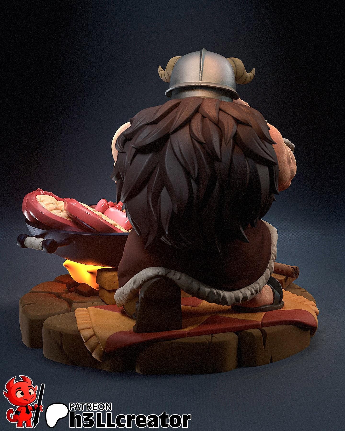 Senshi from Delicious in Dungeon (fan art) Model or Controller Stand | Miniature scale 1:12 | h3LL Creator | DIY Model Kit
