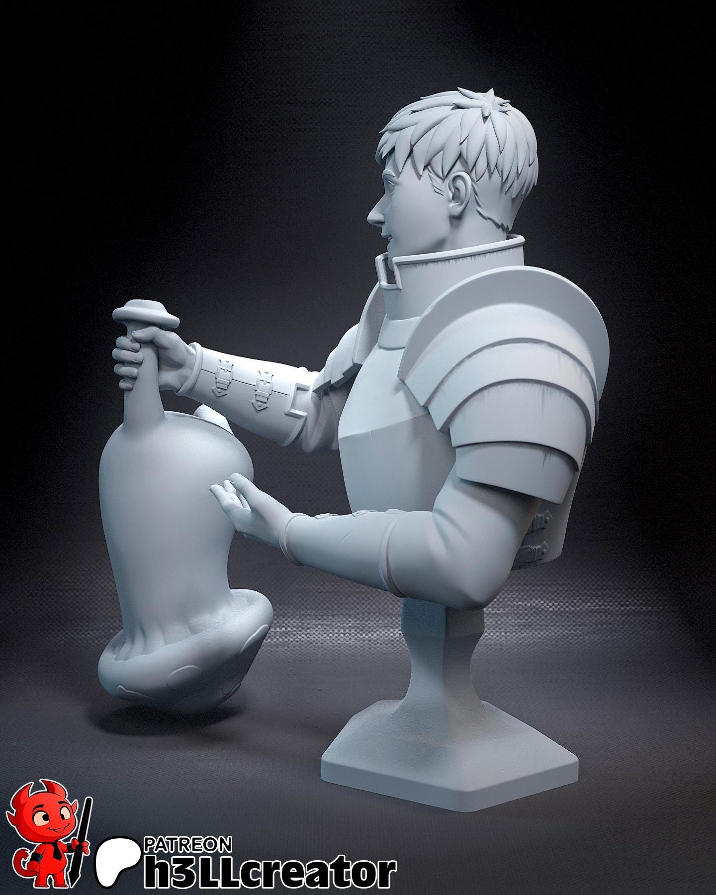 Laios from Delicious in Dungeon (fan art) | Full Model or Bust | Miniature scale 1:12 | h3LL Creator | DIY Model Kit