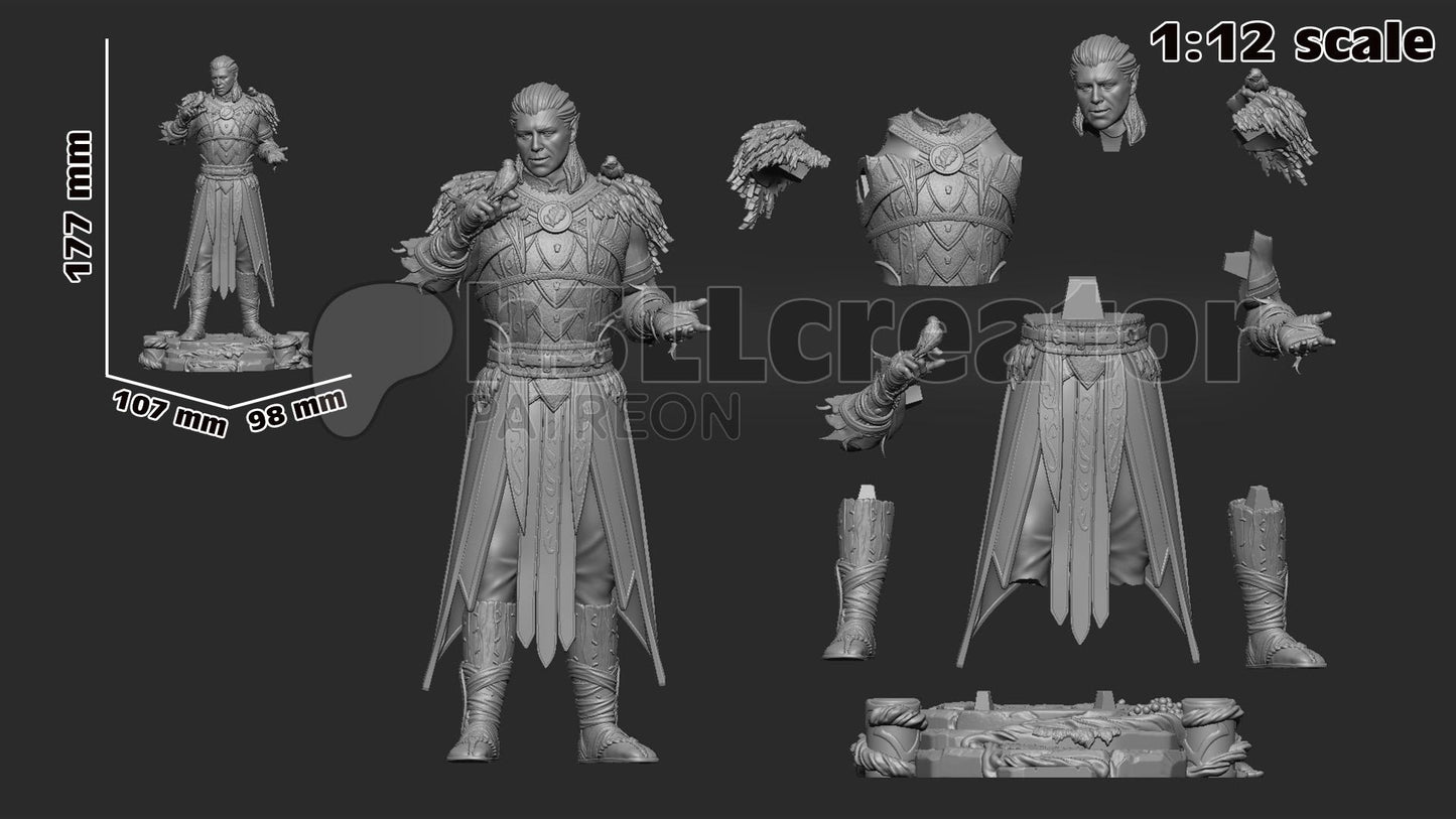 Halsin from Baldur's Gate 3 (fan art) | Full Model or Bust | Miniature scale 1:12 | h3LL Creator | DIY Model Kit
