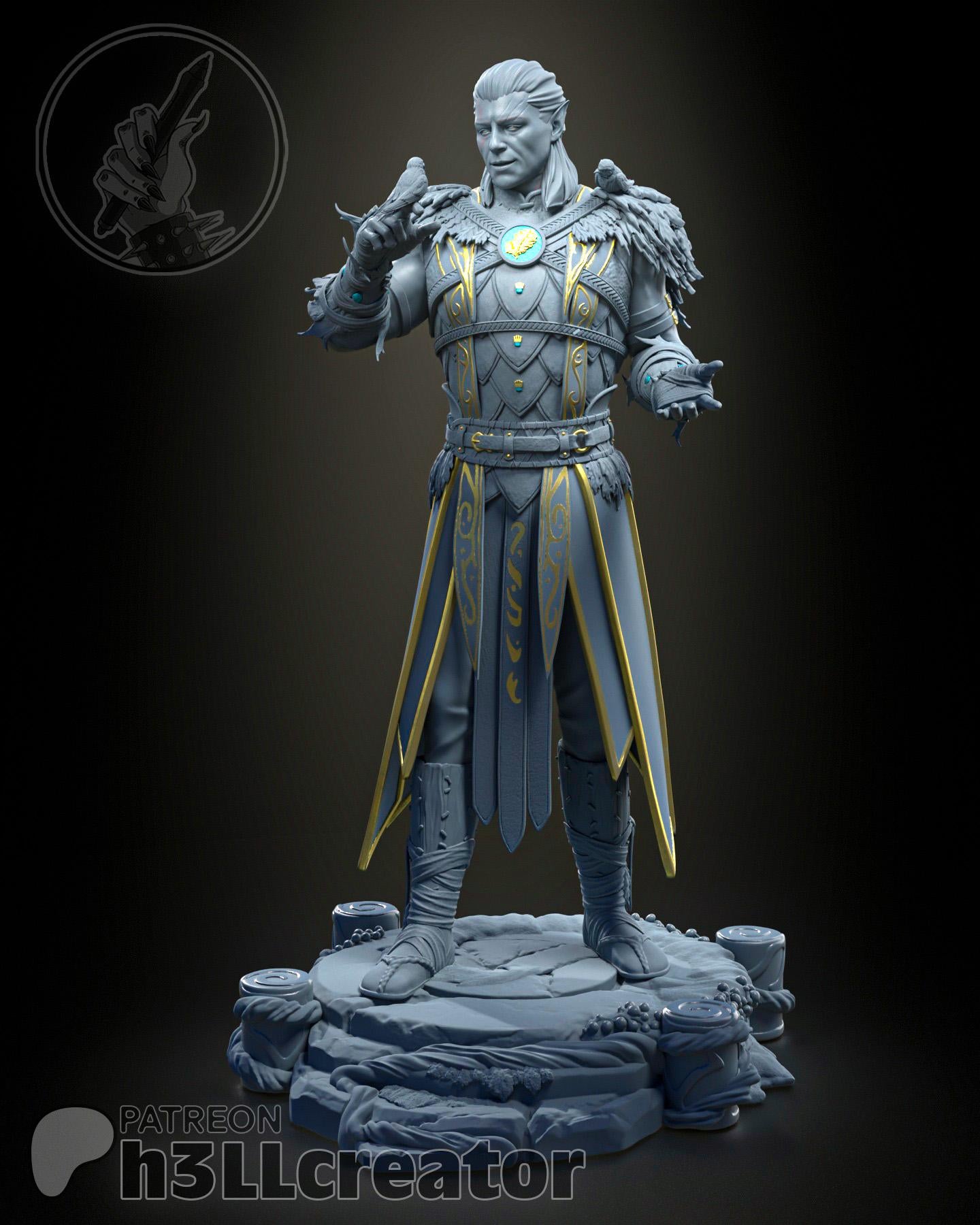 Halsin from Baldur's Gate 3 (fan art) | Full Model or Bust | Miniature scale 1:12 | h3LL Creator | DIY Model Kit