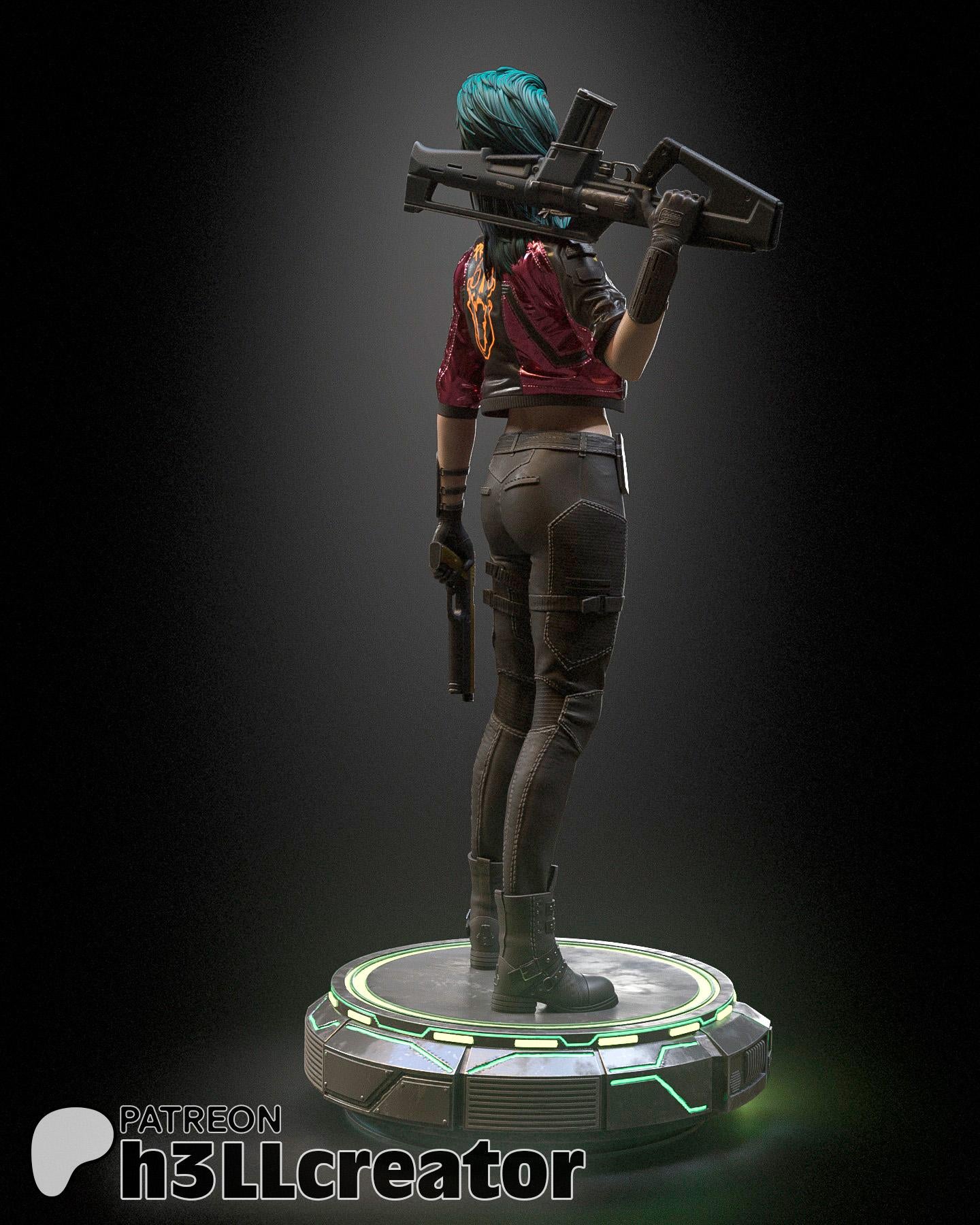 Rogue Amendiares from Cyberpunk 2077 (fan art) | Full Model or Bust | Miniature scale 1:12 | h3LL Creator | DIY Model Kit