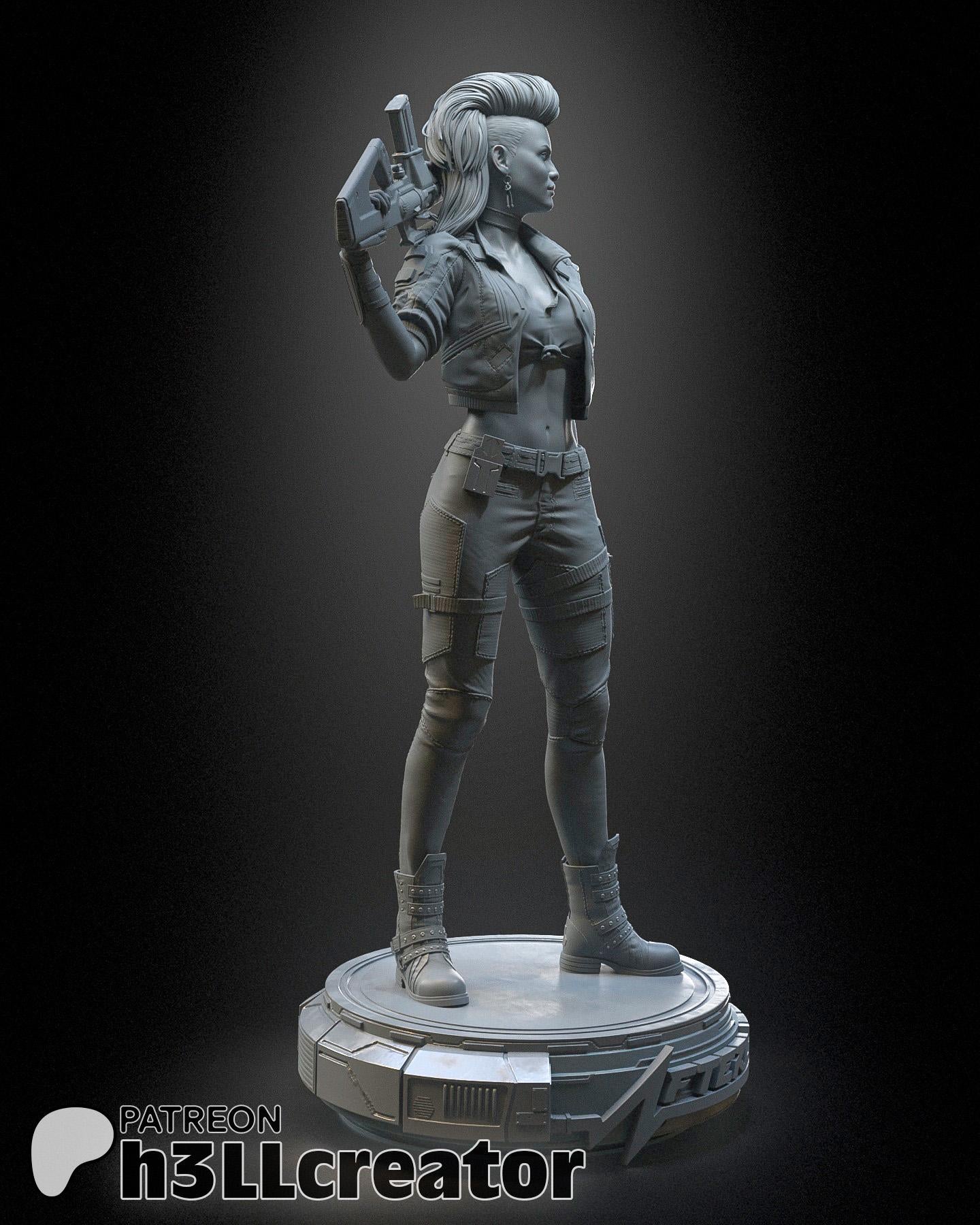 Rogue Amendiares from Cyberpunk 2077 (fan art) | Full Model or Bust | Miniature scale 1:12 | h3LL Creator | DIY Model Kit