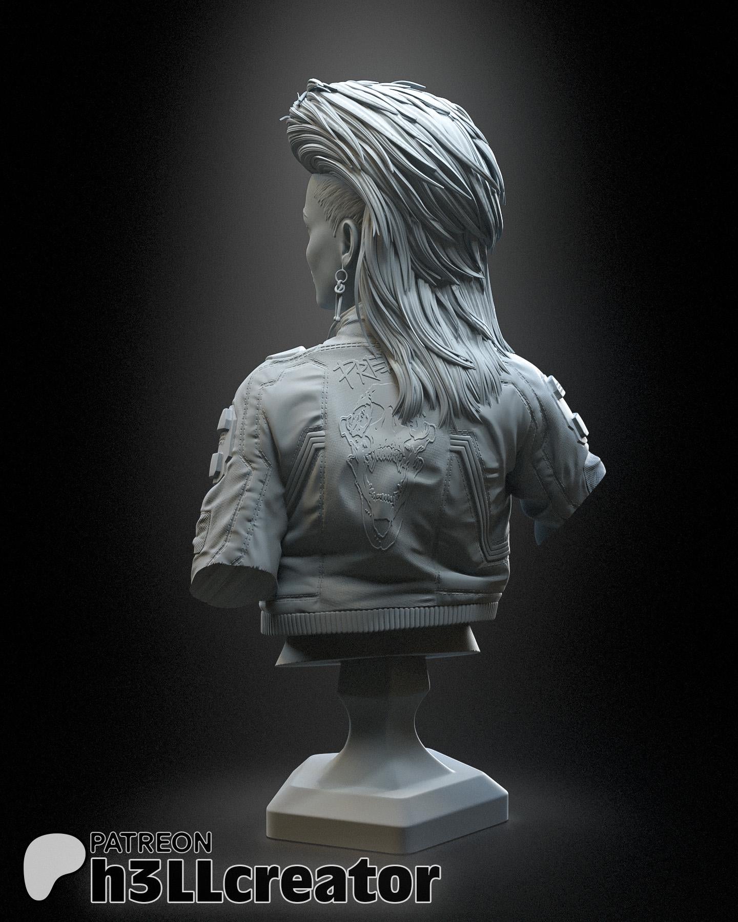 Rogue Amendiares from Cyberpunk 2077 (fan art) | Full Model or Bust | Miniature scale 1:12 | h3LL Creator | DIY Model Kit