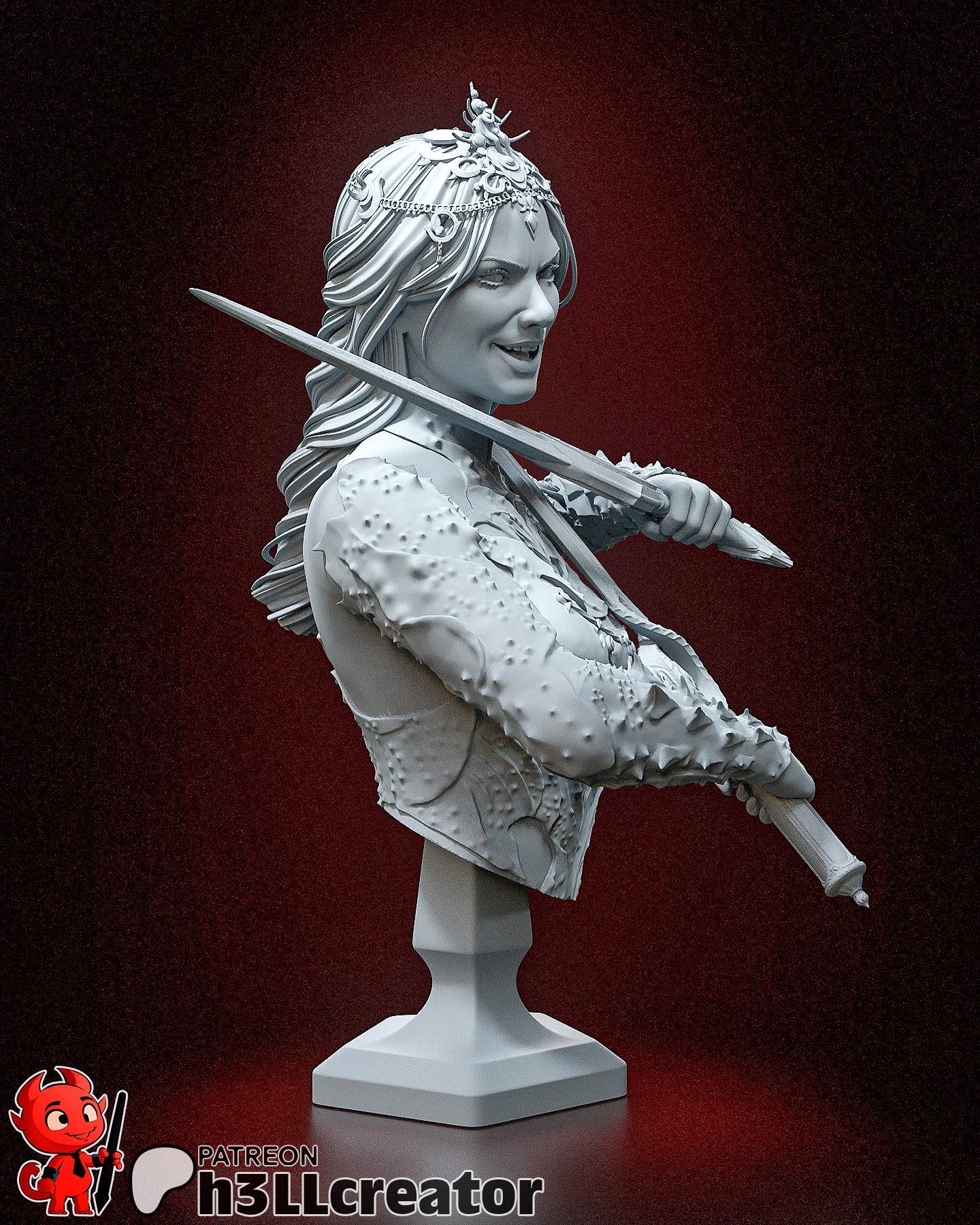 Orin from Baldur's Gate 3 (fan art) | Full Model or Bust | Miniature scale 1:12 | h3LL Creator | DIY Model Kit