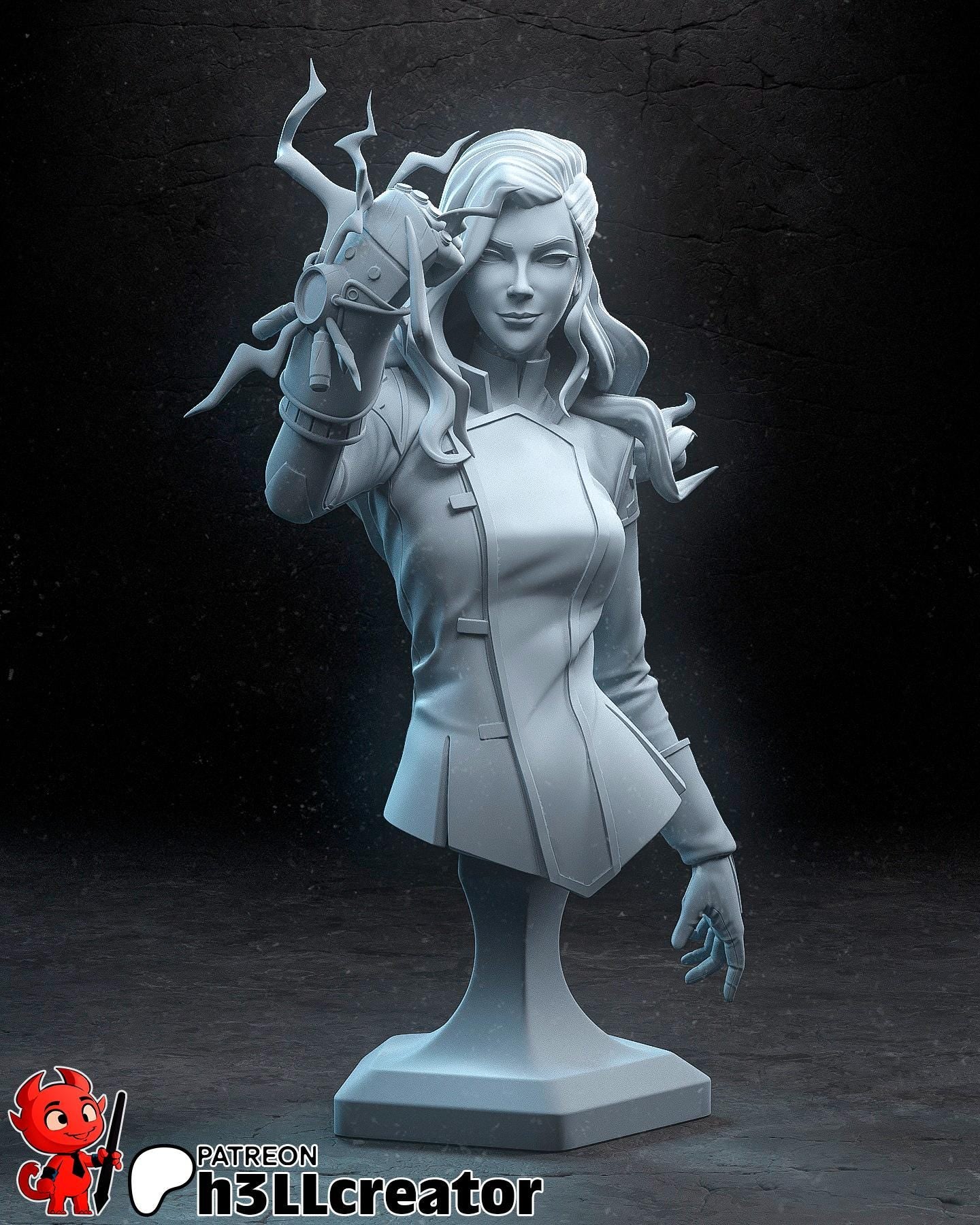 Asami Sato from The Legend of Korra (fan art) | Full Model or Bust | Miniature scale 1:12 | h3LL Creator | DIY Model Kit