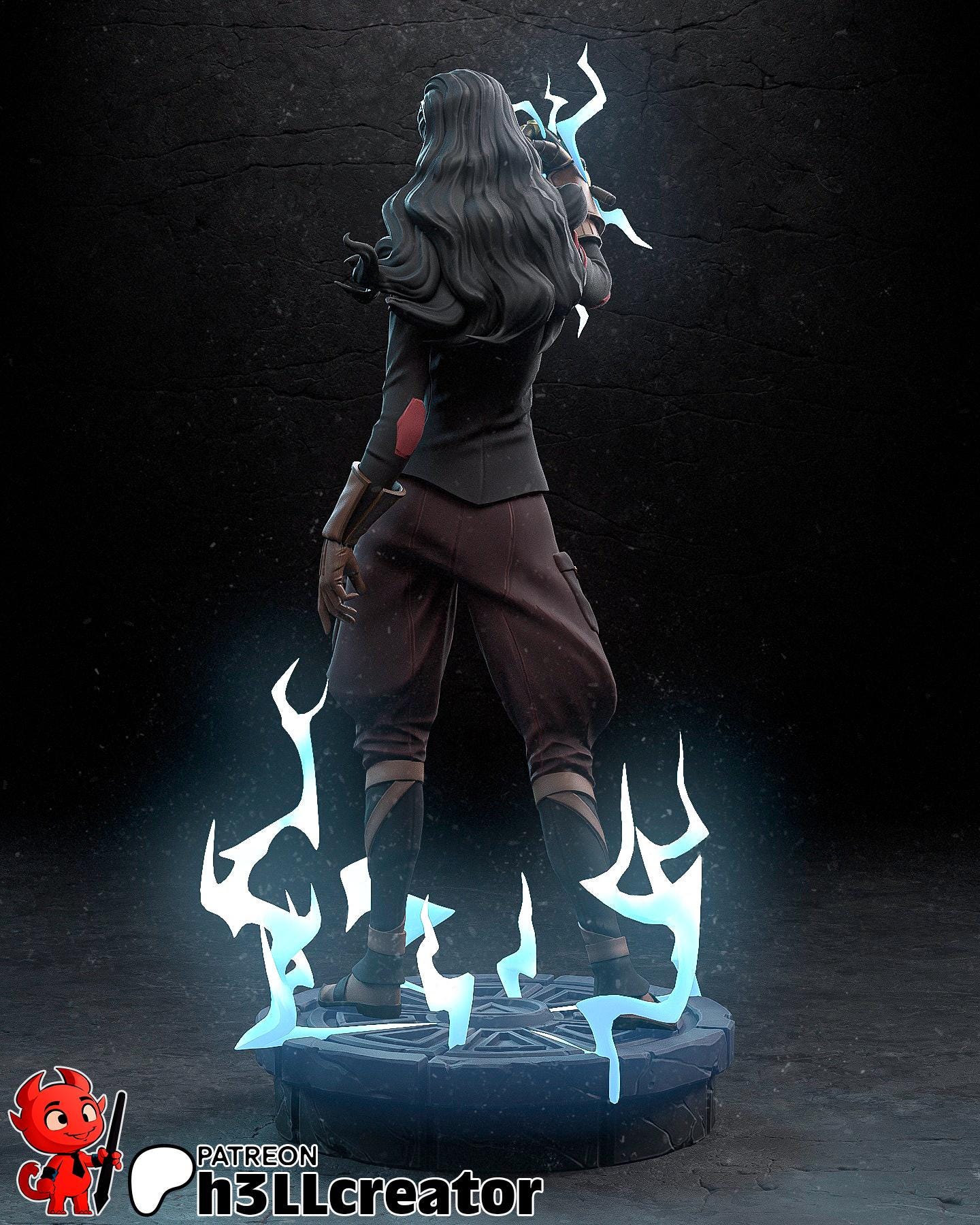 Asami Sato from The Legend of Korra (fan art) | Full Model or Bust | Miniature scale 1:12 | h3LL Creator | DIY Model Kit