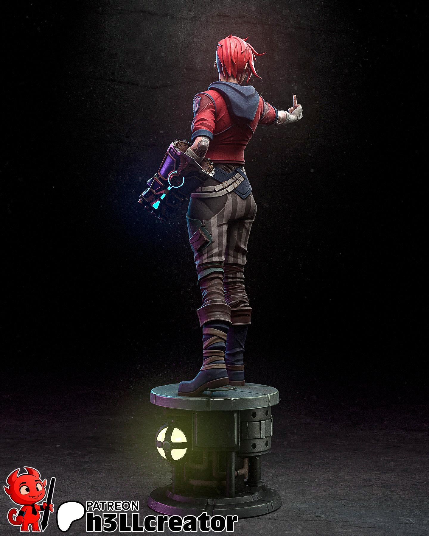 Vi from Arcane (fan art) | Full Model or Bust | Miniature scale 1:12 | h3LL Creator | DIY Model Kit