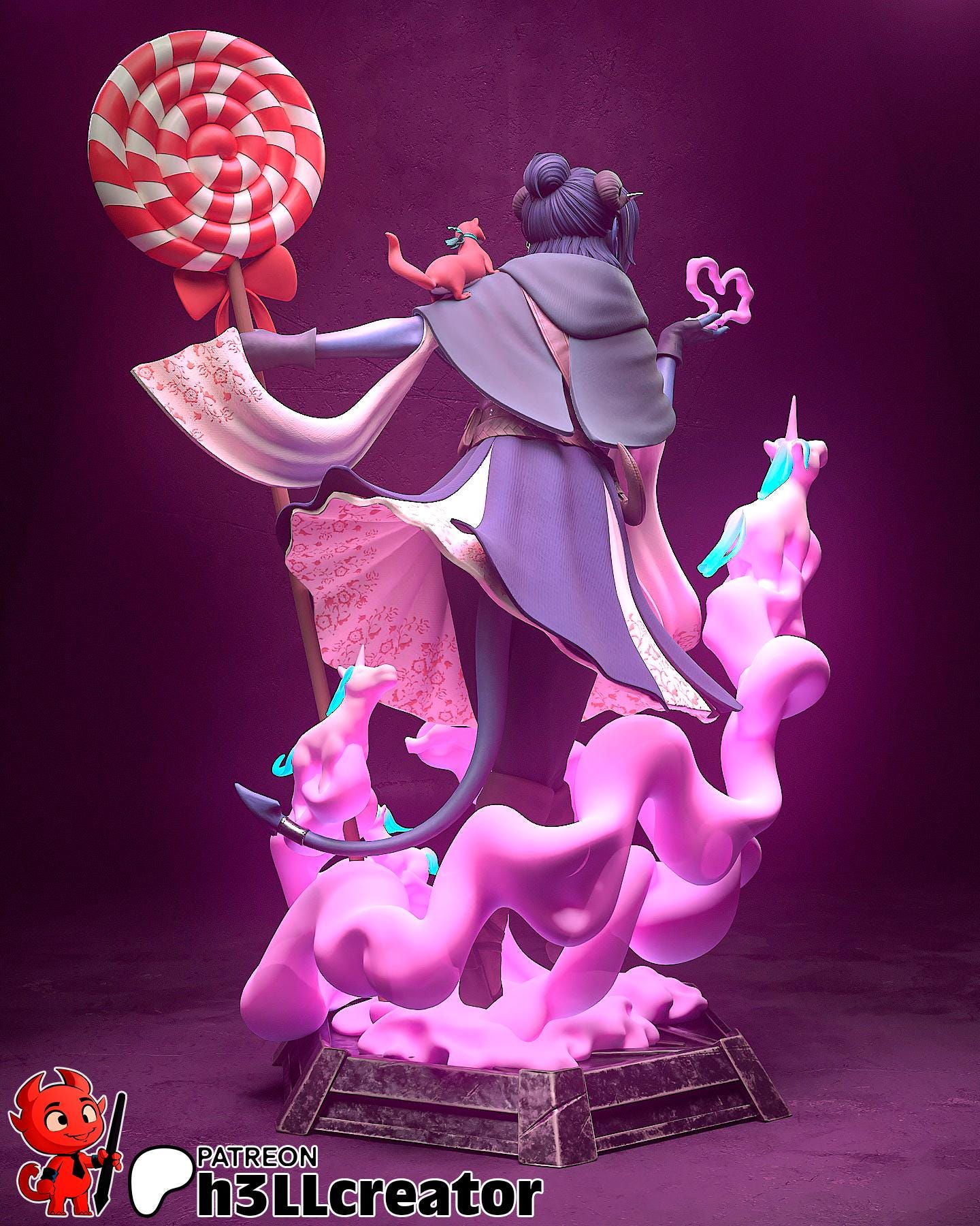 Jester Lavorre from Critical Role - Mighty Nein (fan art) | Miniature scale 1:15 | h3LL Creator | DIY Model Kit