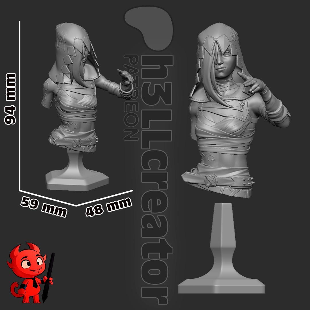 Jinx from Arcane (fan art) | Full Model or Bust | Miniature scale 1:12 | h3LL Creator | DIY Model Kit