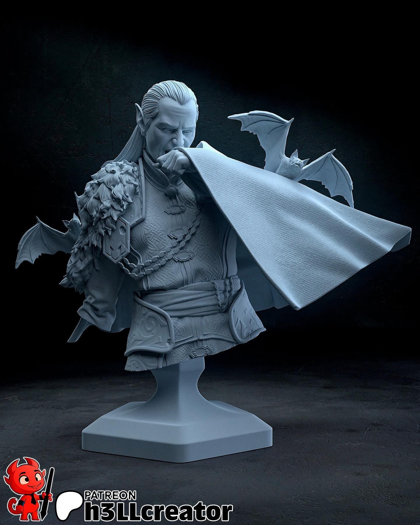 Strahd von Zarovich from The Curse of Strahd (fan art) | Full Model or Bust | Miniature scale 1:12 | h3LL Creator | DIY Model Kit