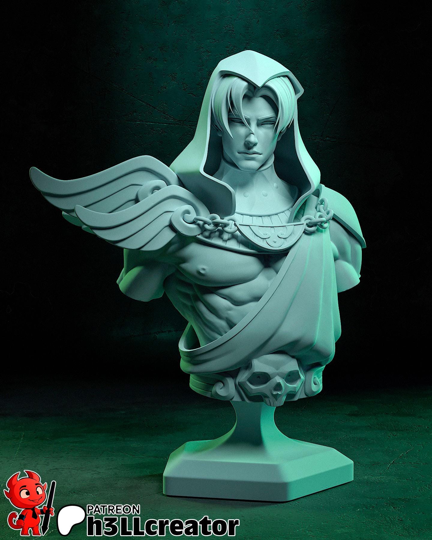 Thanatos from Hades 2 (fan art) | Miniature scale 1:12 | h3LL Creator | DIY Model Kit