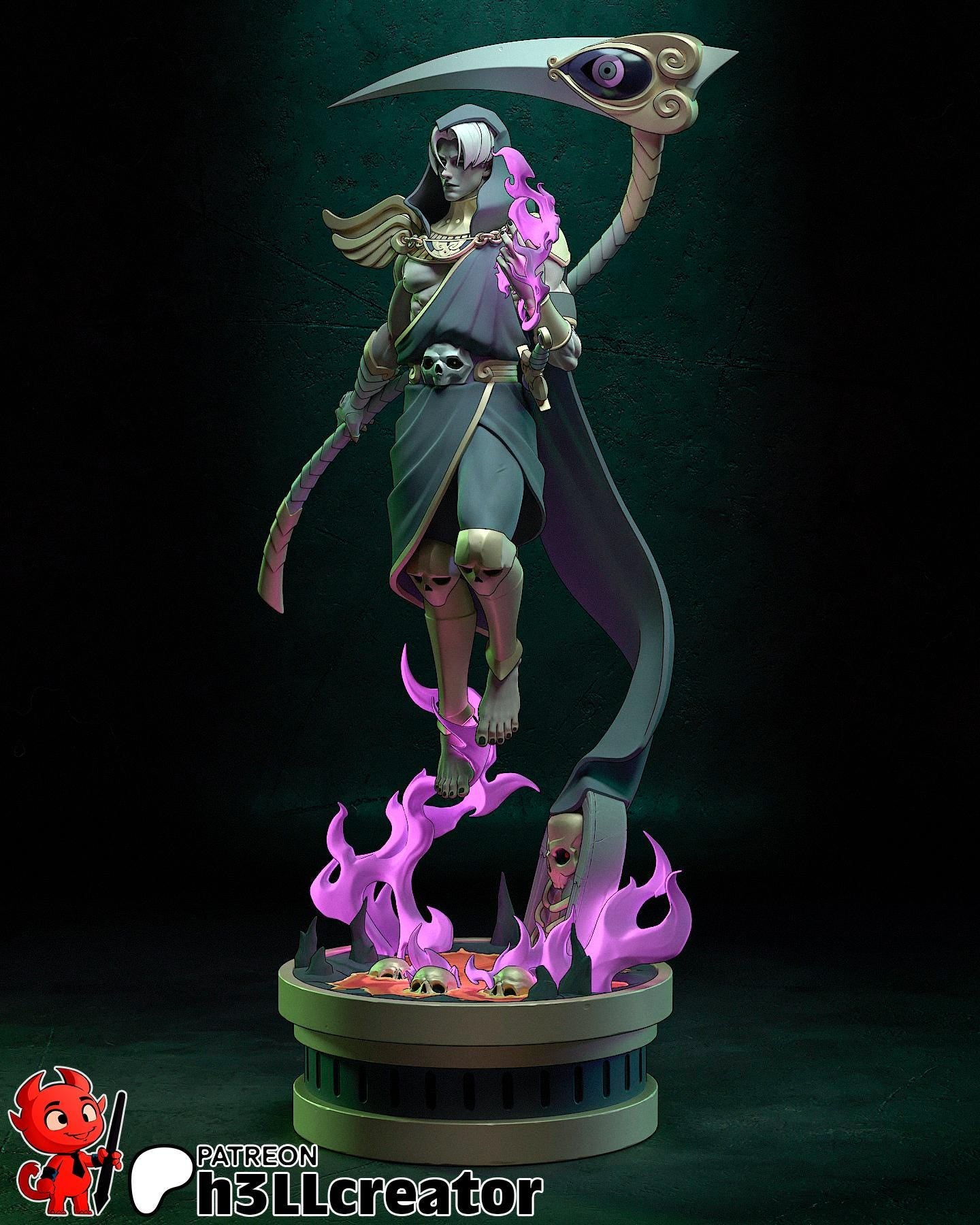 Thanatos from Hades 2 (fan art) | Miniature scale 1:12 | h3LL Creator | DIY Model Kit
