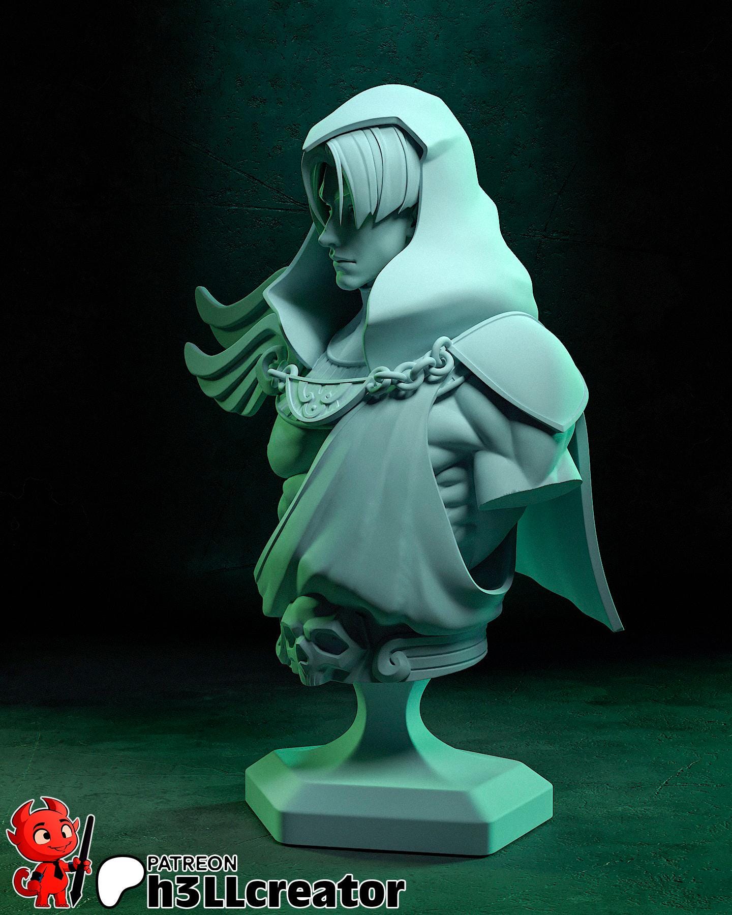 Thanatos from Hades 2 (fan art) | Miniature scale 1:12 | h3LL Creator | DIY Model Kit