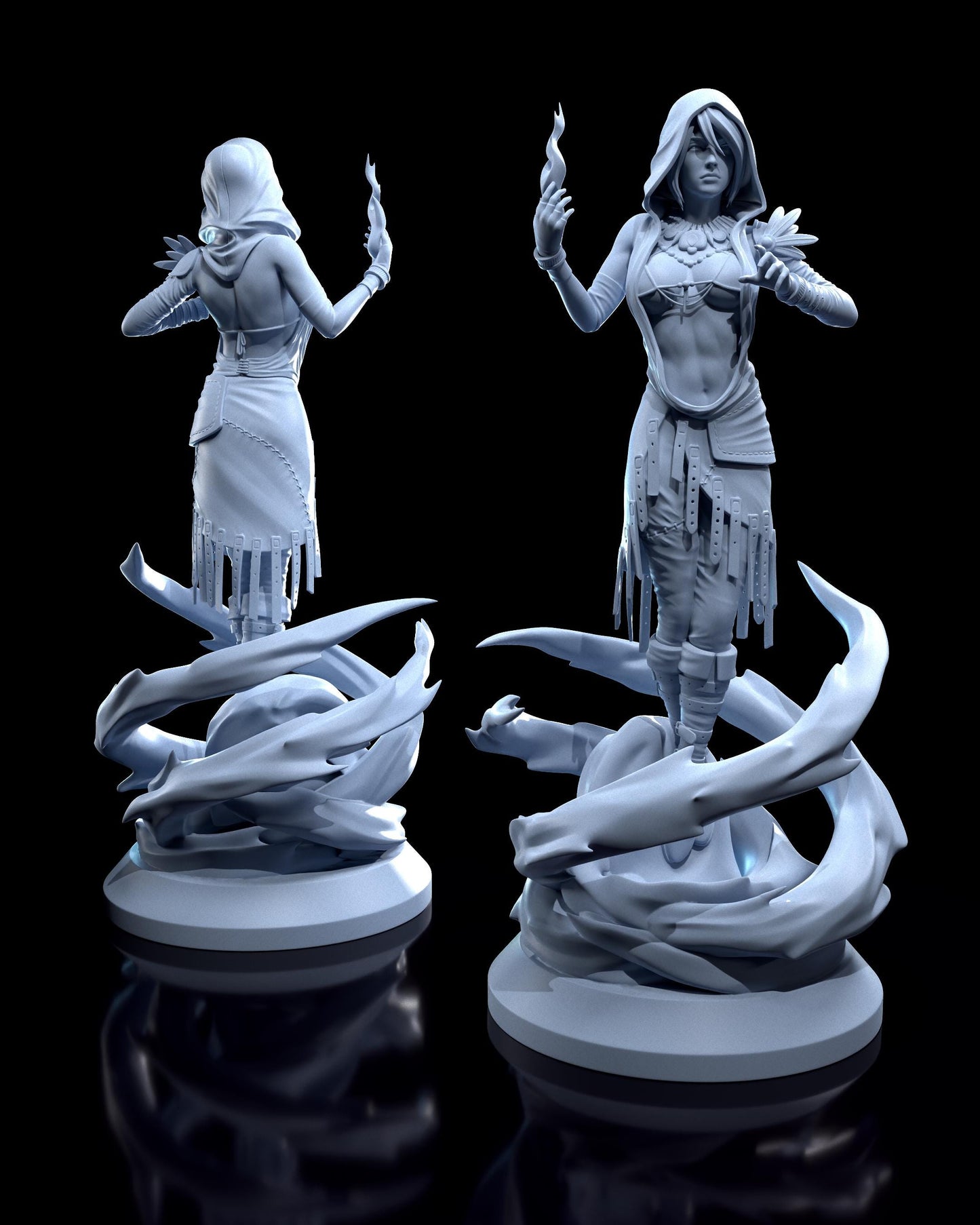 Morrigan from Dragon Age (fan art) | Full Model or Bust | Miniature scale 1:12 | h3LL Creator | DIY Model Kit