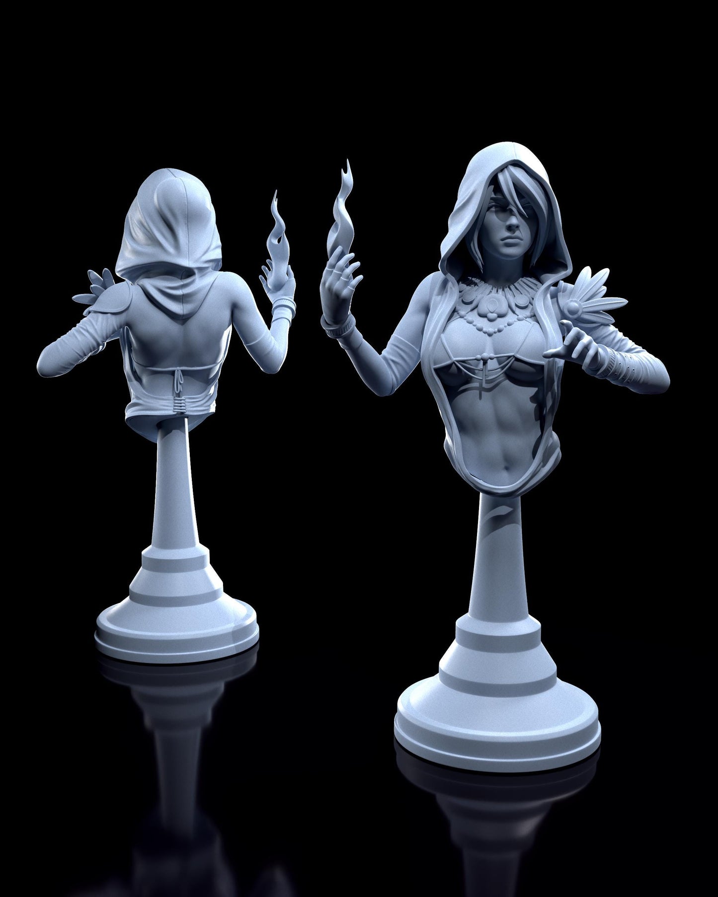 Morrigan from Dragon Age (fan art) | Full Model or Bust | Miniature scale 1:12 | h3LL Creator | DIY Model Kit