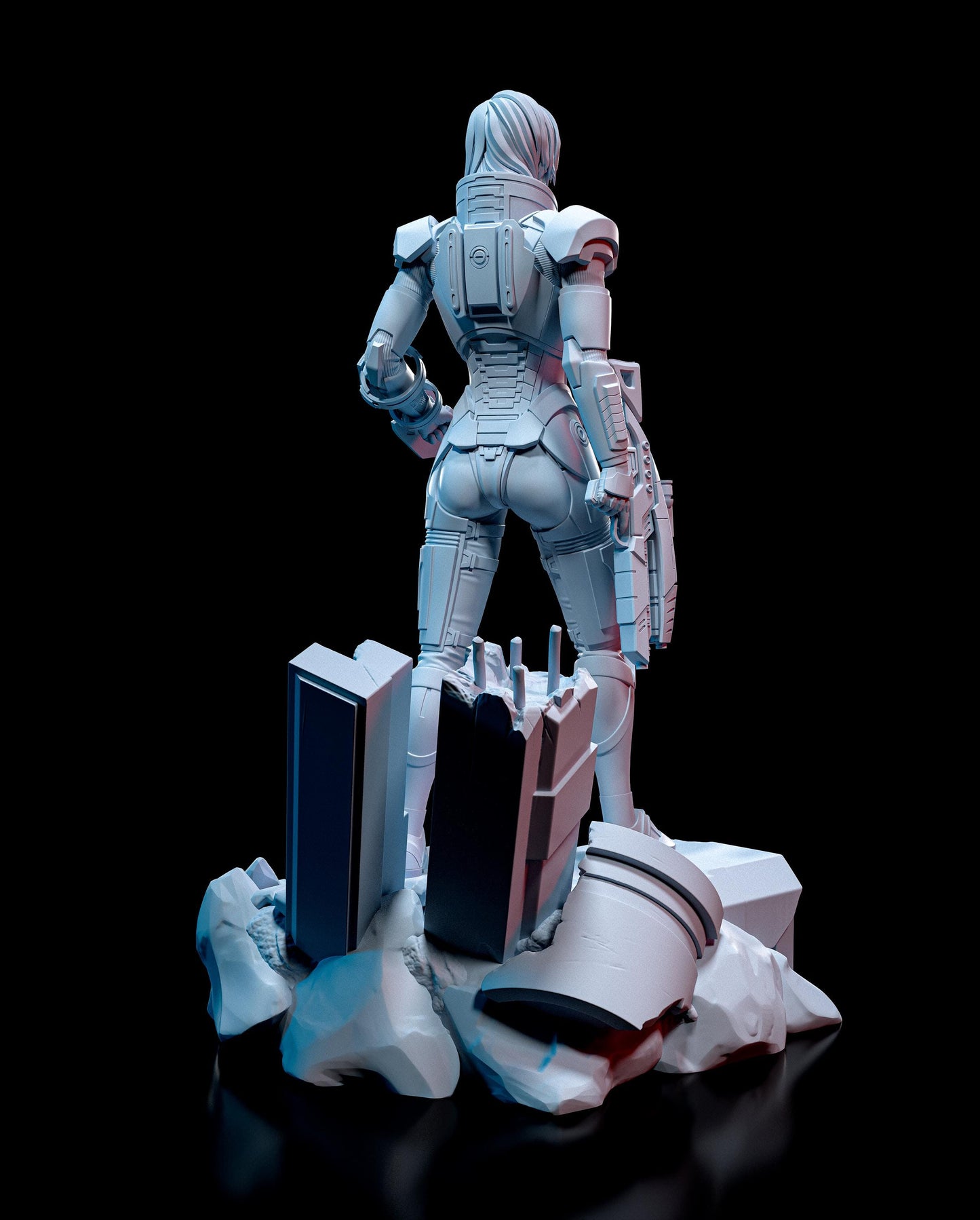Female Shepard from Mass Effect (fan art) | Full Model or Bust | Miniature scale 1:12 | h3LL Creator | DIY Model Kit
