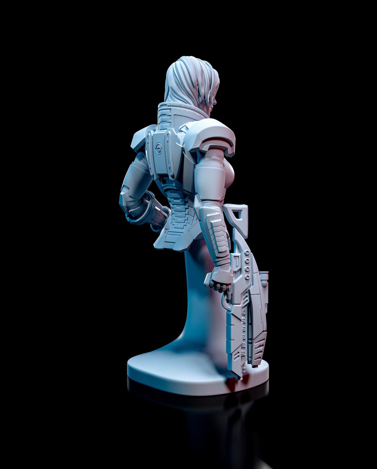 Female Shepard from Mass Effect (fan art) | Full Model or Bust | Miniature scale 1:12 | h3LL Creator | DIY Model Kit