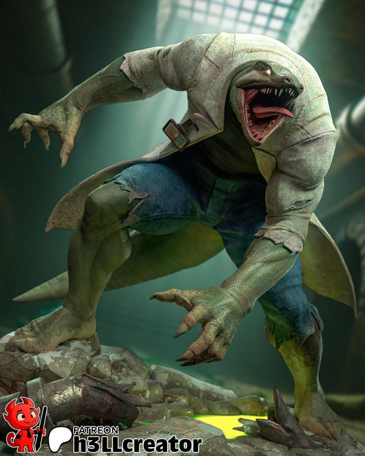 Lizard (Dr. Curtis "Curt" Connors) from Spider Man (Marvel) (fan art) | Miniature scale 1:15 | h3LL Creator | DIY Model Kit