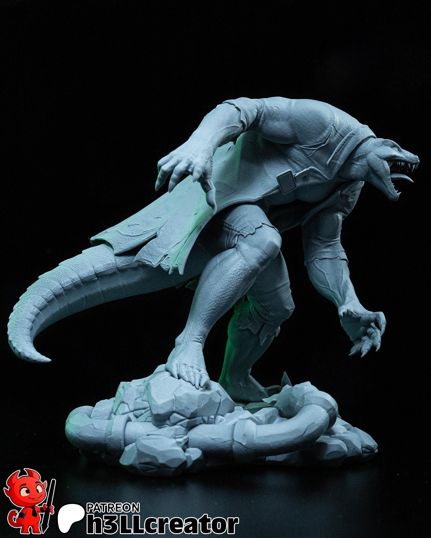 Lizard (Dr. Curtis "Curt" Connors) from Spider Man (Marvel) (fan art) | Miniature scale 1:15 | h3LL Creator | DIY Model Kit