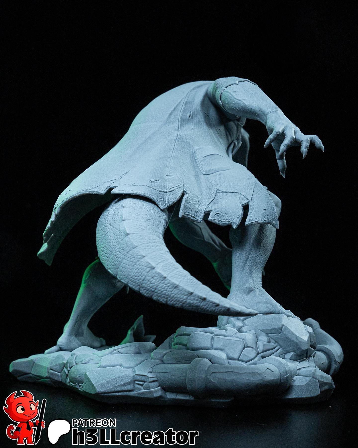 Lizard (Dr. Curtis "Curt" Connors) from Spider Man (Marvel) (fan art) | Miniature scale 1:15 | h3LL Creator | DIY Model Kit