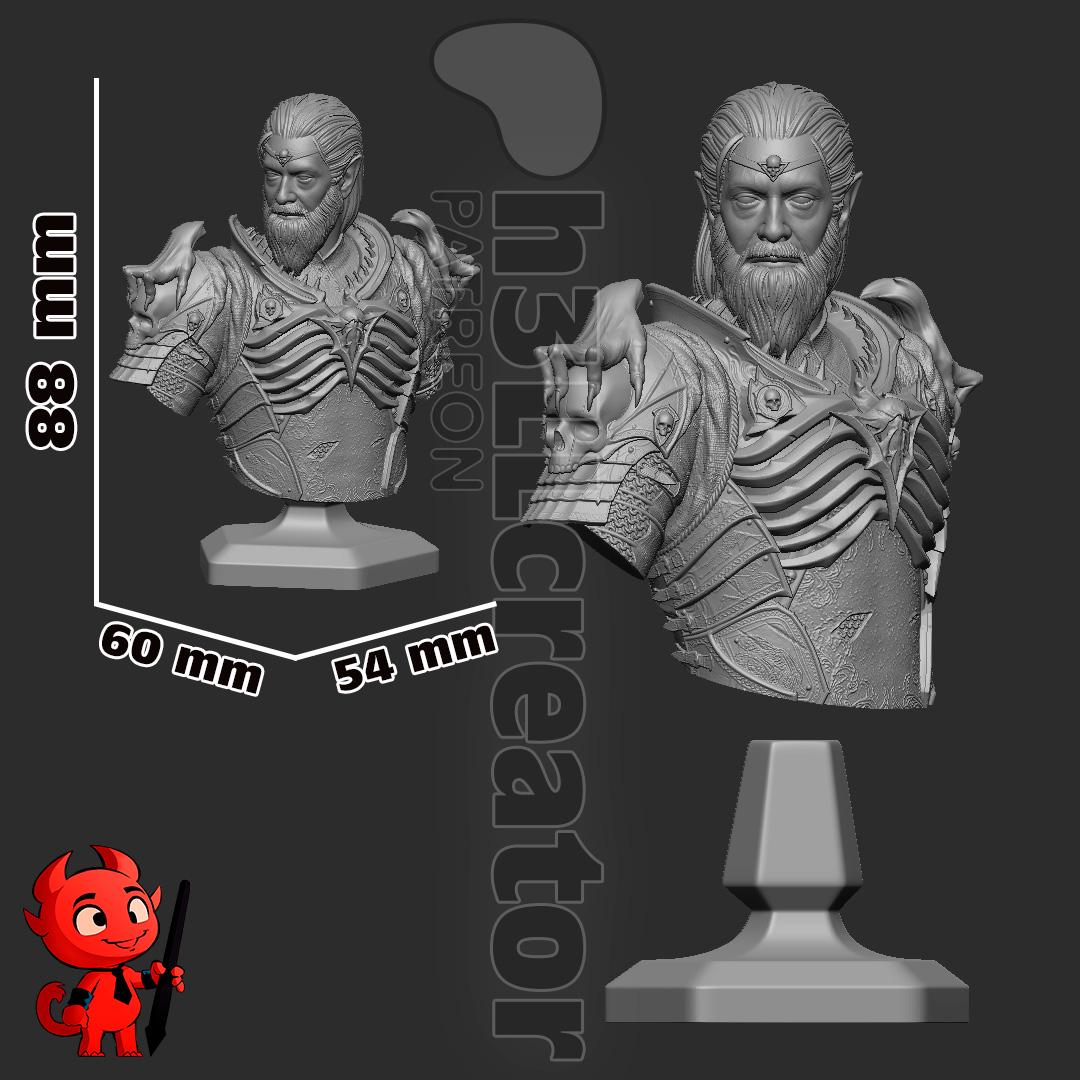 Ketheric Thorm from Baldurs Gate 3 (fan art) | Full Model or Bust | Miniature scale 1:12 | h3LL Creator | DIY Model Kit