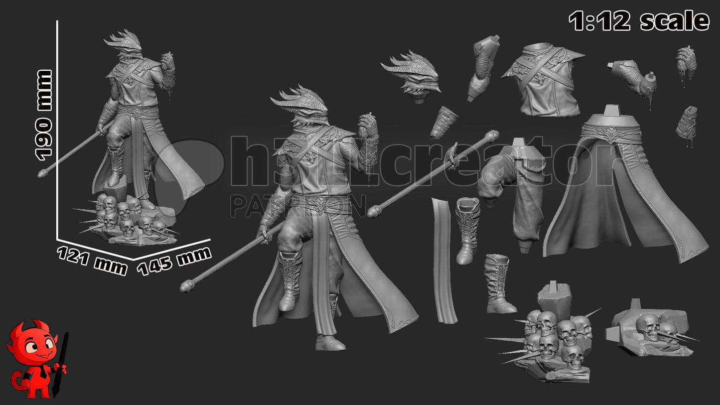 Dark Urge from Baldurs Gate 3 (fan art) | Full Model or Bust | Miniature scale 1:12 | h3LL Creator | DIY Model Kit