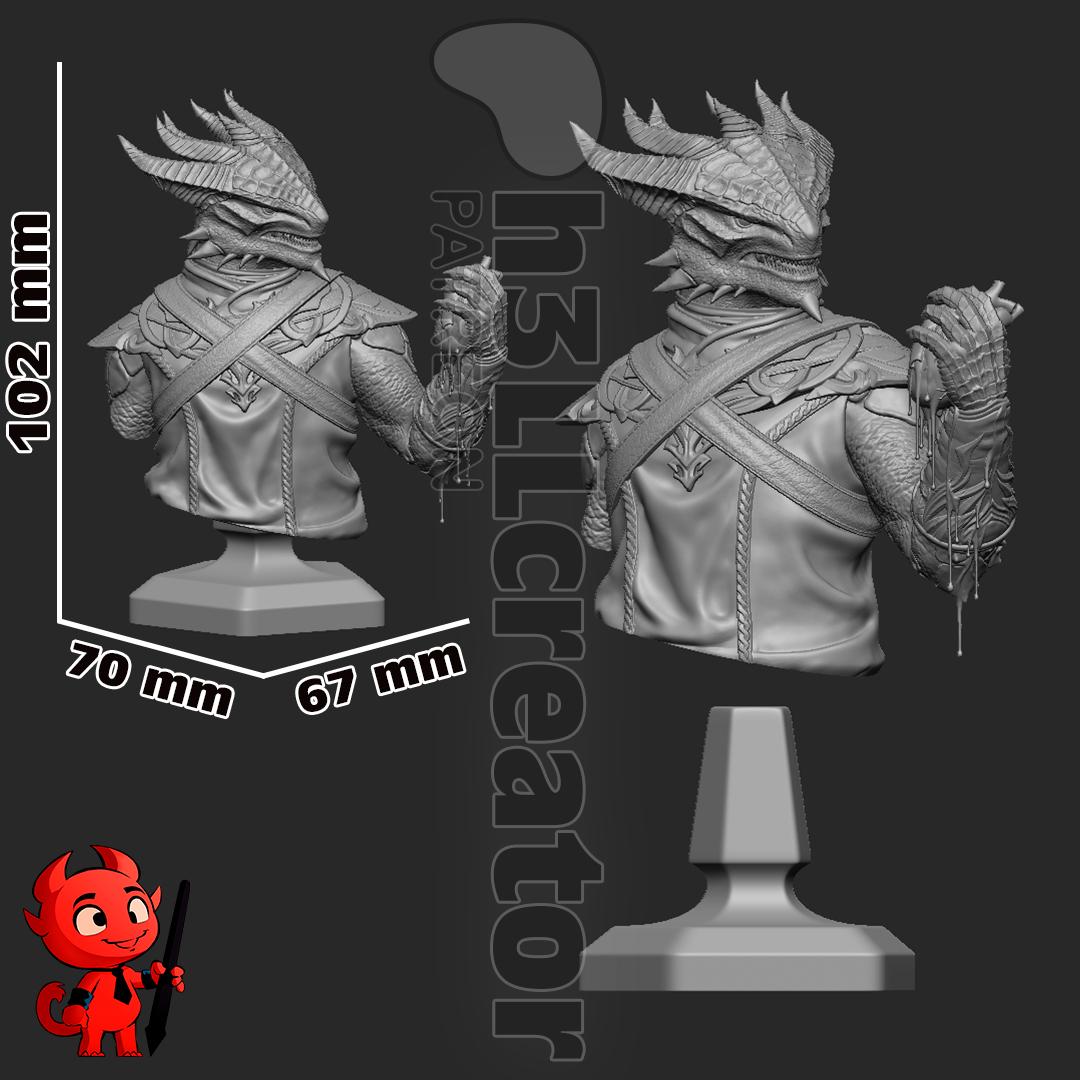 Dark Urge from Baldurs Gate 3 (fan art) | Full Model or Bust | Miniature scale 1:12 | h3LL Creator | DIY Model Kit