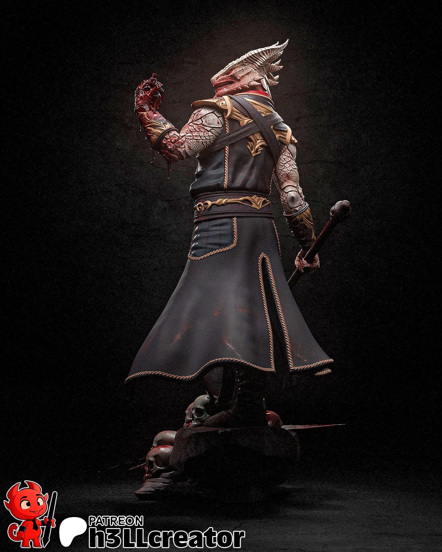 Dark Urge from Baldurs Gate 3 (fan art) | Full Model or Bust | Miniature scale 1:12 | h3LL Creator | DIY Model Kit