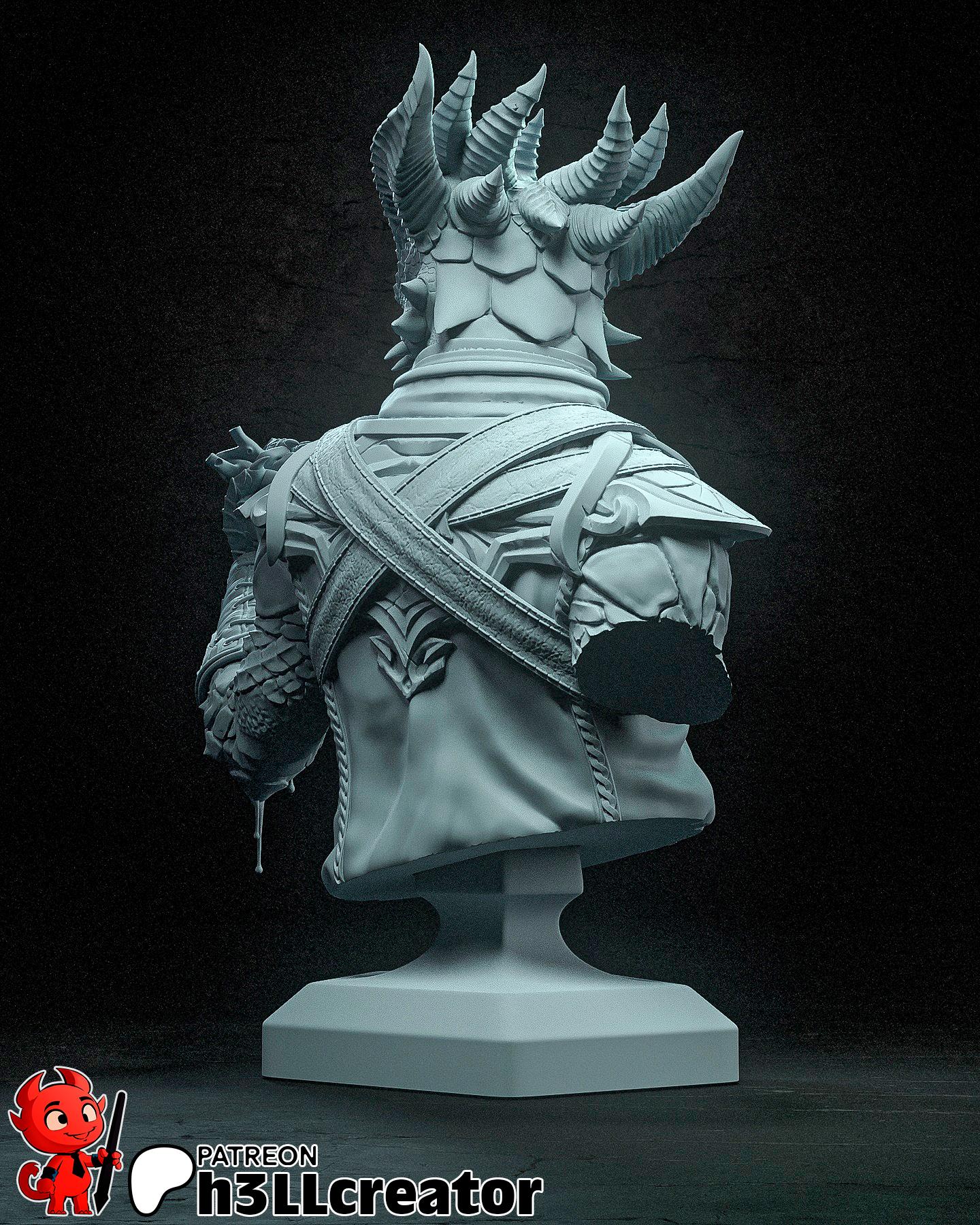 Dark Urge from Baldurs Gate 3 (fan art) | Full Model or Bust | Miniature scale 1:12 | h3LL Creator | DIY Model Kit