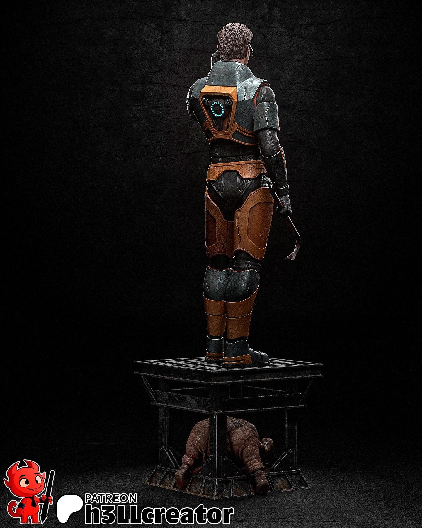Gordon Freeman from Half Life 2 (fan art) | Full Model or Bust | Miniature scale 1:12 | h3LL Creator | DIY Model Kit