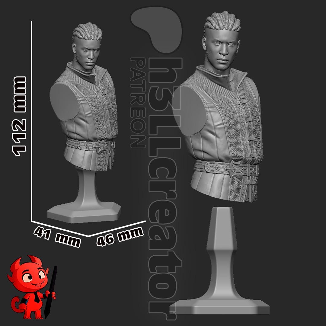 Wyll from Baldurs Gate 3 (fan art) | Full Model or Bust | Miniature scale 1:12 | h3LL Creator | DIY Model Kit