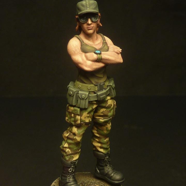 Sci-Fi Alien vs Human Space Crew Miniature - 28mm/32mm Grechen Figure for Tabletop RPG