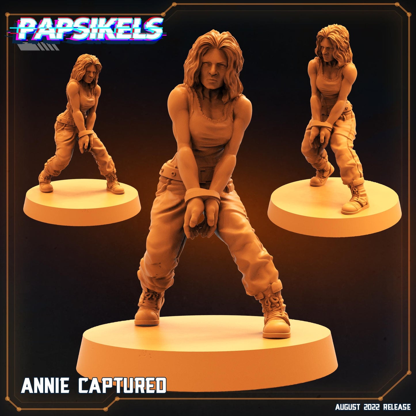 Skull Hunters Annie Captured: Papsikels 32mm Fantasy Resin Miniature for Tabletop RPG & AVP Games