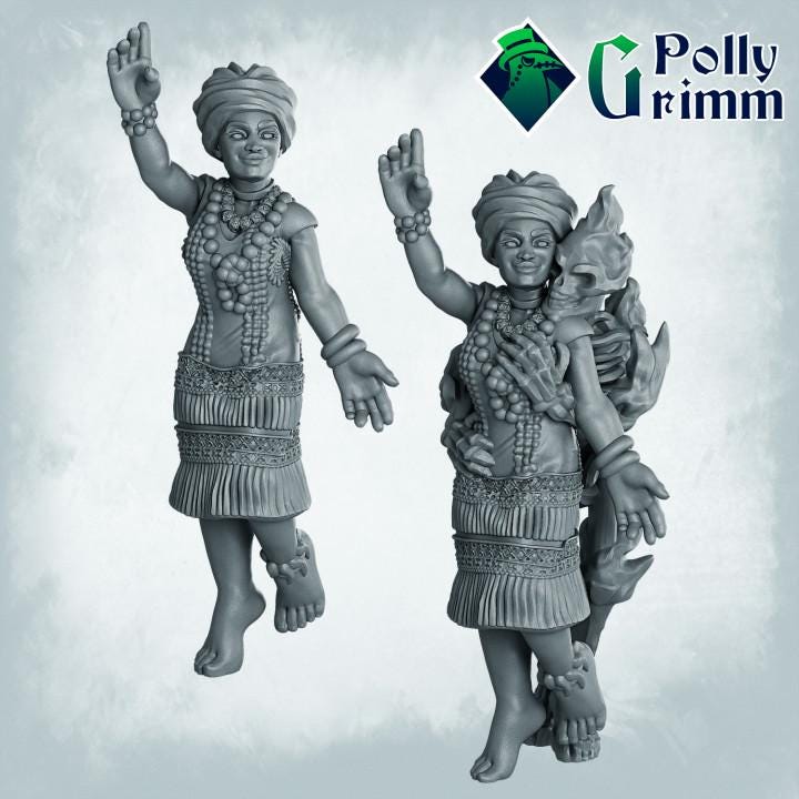 Marie Laveau The Voodoo Queen - Fantasy historic miniatures for tabletop games. 28mm / 32mm Resin Figures for RPG