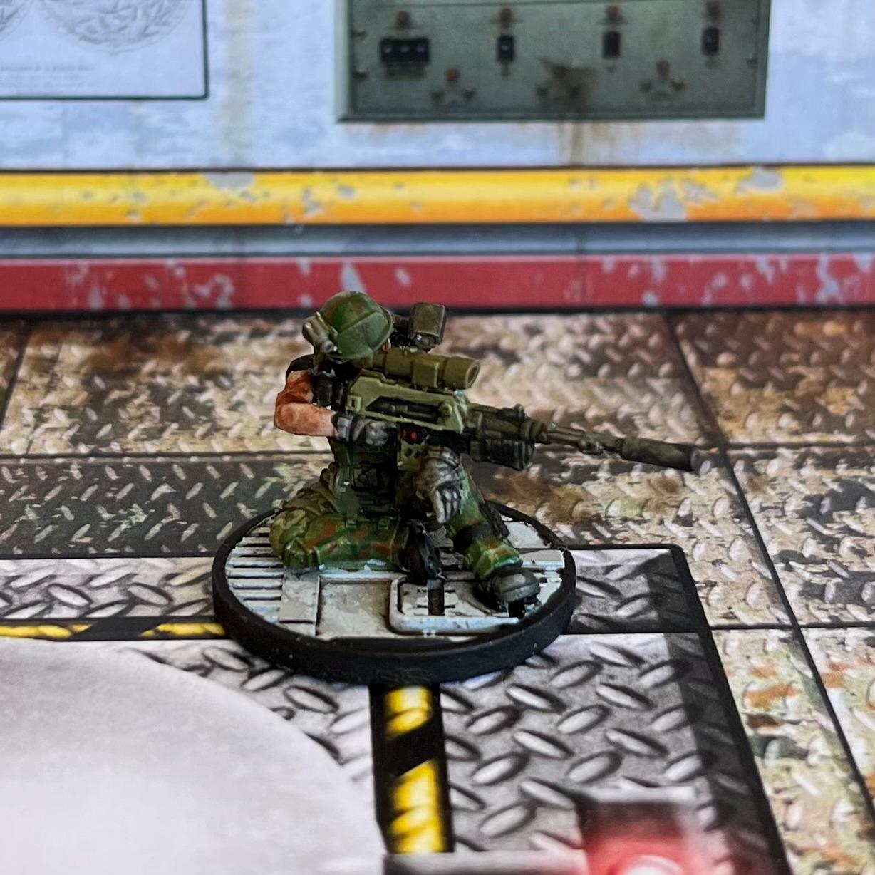 XenoWars Genesis Colonial Marine Sniper Aryan Wolva Miniature - 32mm Sci-Fi Tabletop Resin Figure by Papsikels
