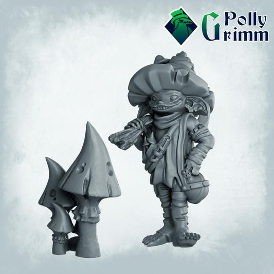 Goblin Circle of Spores Druid - Fantasy historic miniatures for tabletop games. 28mm / 32mm Resin Figures for RPG