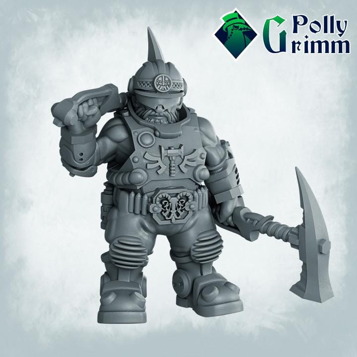 Galaxy Dwarves set. Space Rocks! Dwarf miner Set 2 - Sci-fi tabletop miniature. 28mm / 32mm Resin Figures for RPG