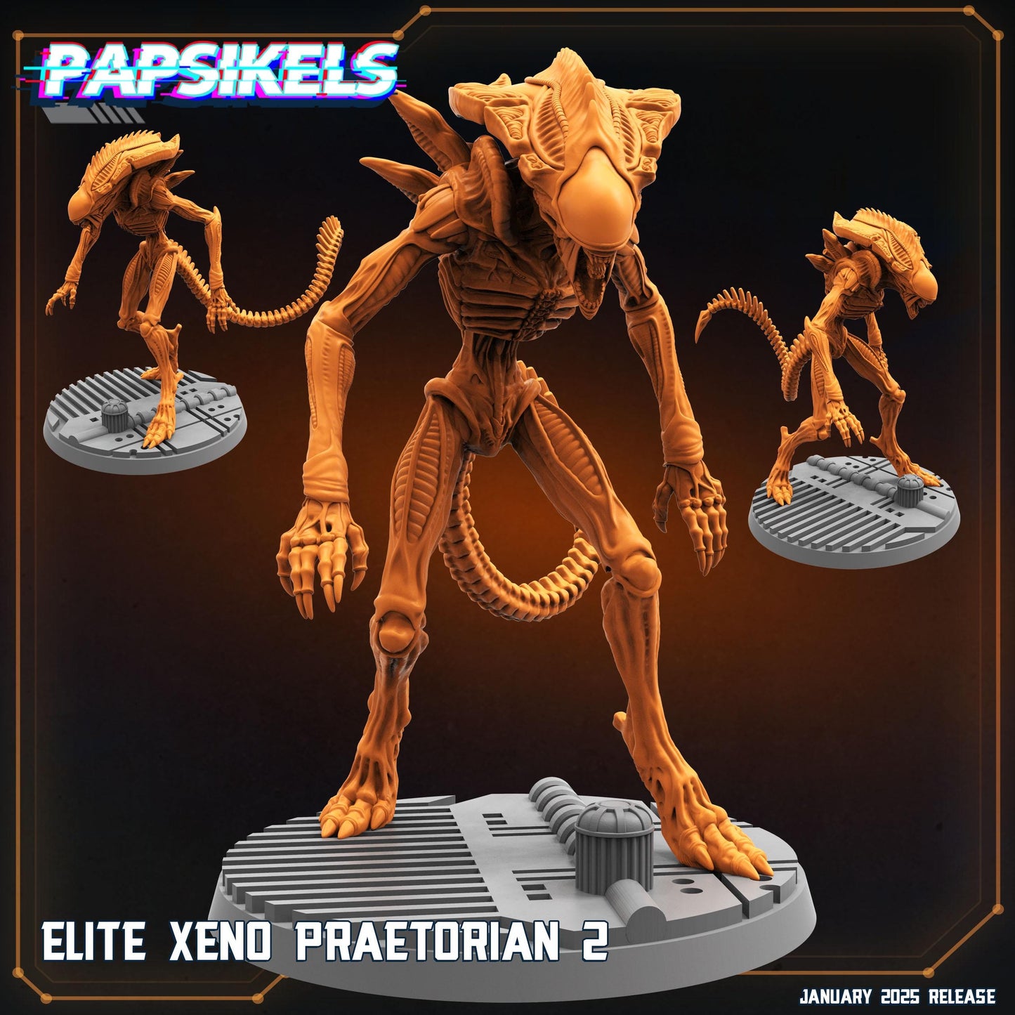 Aliens Vs Humans - Ascension - Xeno Elite Praetorians - Set 1, Papsikels, 32mm Mini