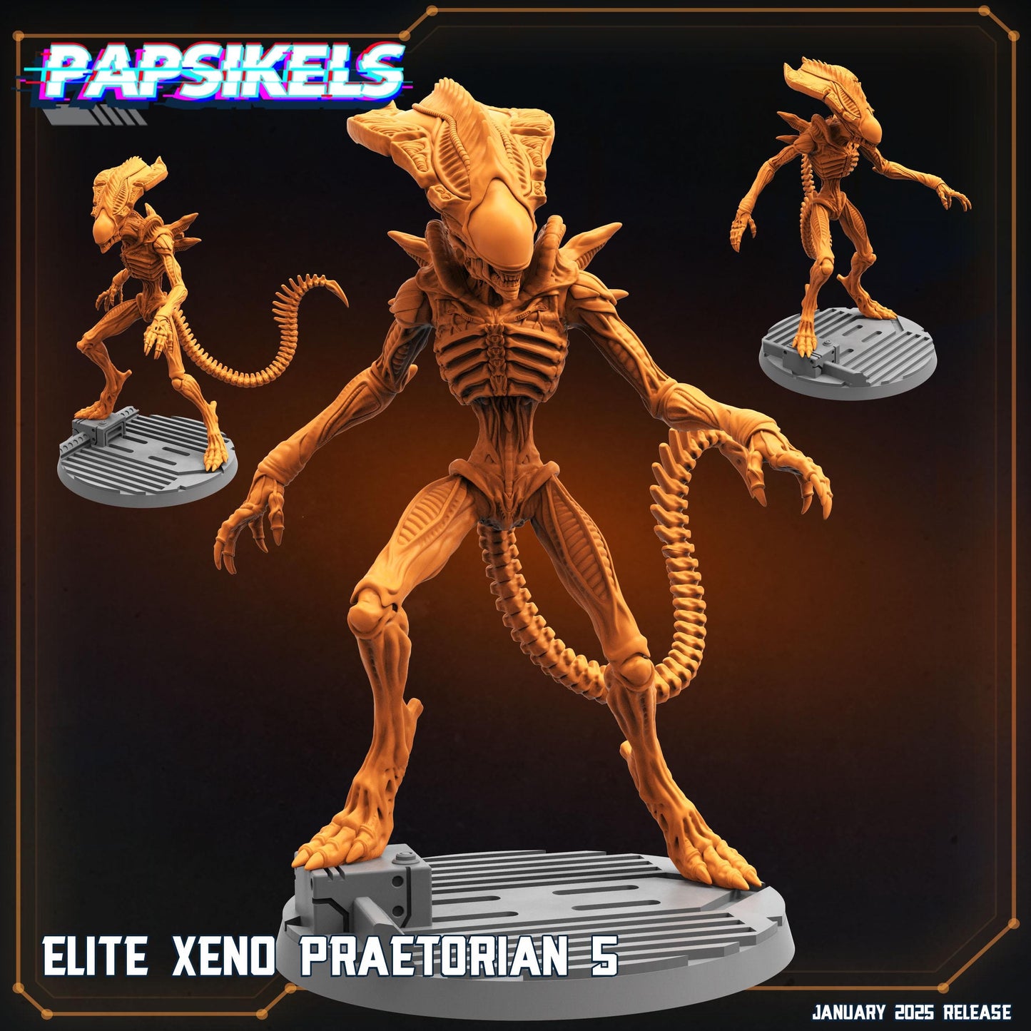 Aliens Vs Humans - Ascension - Xeno Elite Praetorians - Set 1, Papsikels, 32mm Mini