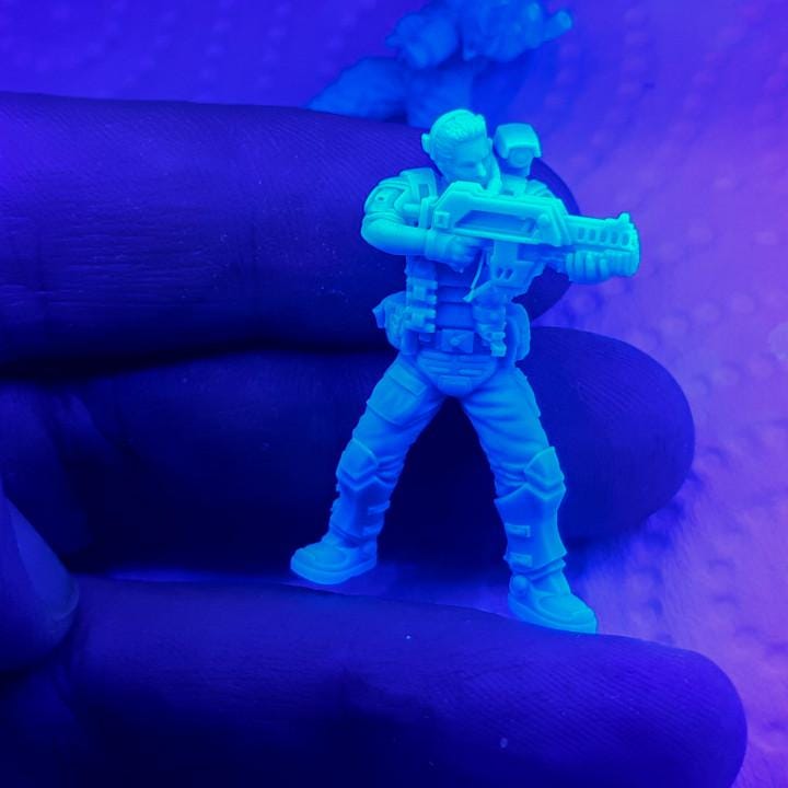 Alien vs Human Fire Team Alkasid: 32mm Papsikels Miniatures for Sci-Fi RPG & Tabletop Gaming