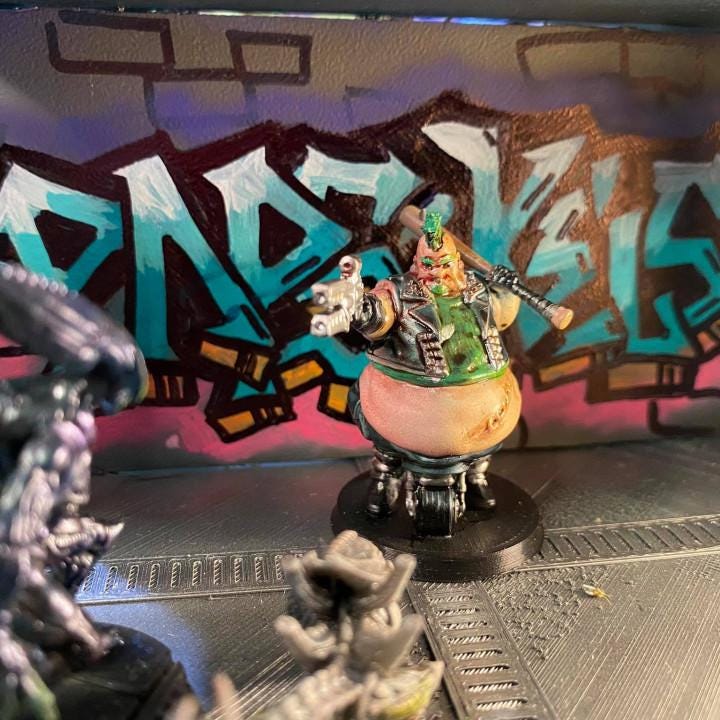 Cyberpunk Batchoy Gang Member Smokey Valenciano 32mm Miniature for RPG and TTRPG Tabletop Gaming