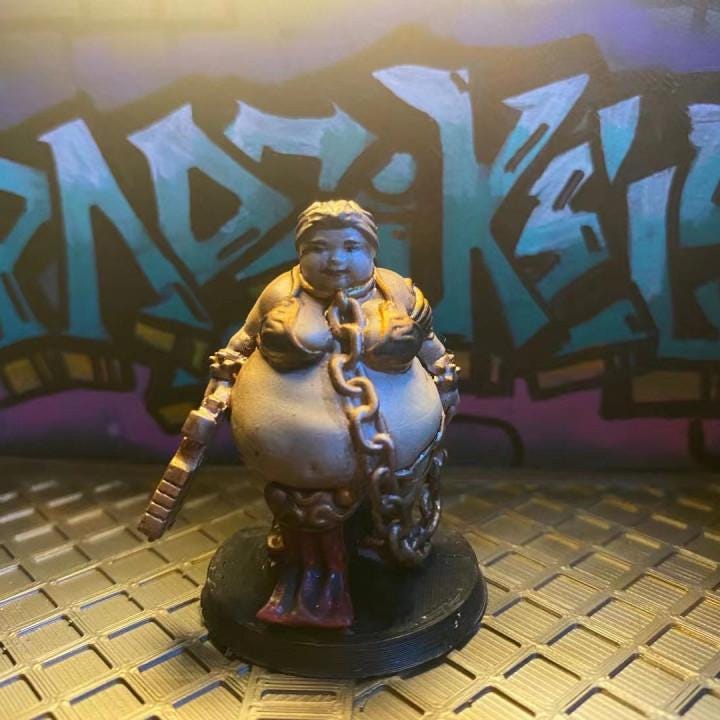 Cyberpunk Batchoy Gang Muse: Lady Sweet Mimosa Leia 32mm Miniature for RPG & TTRPG Gaming