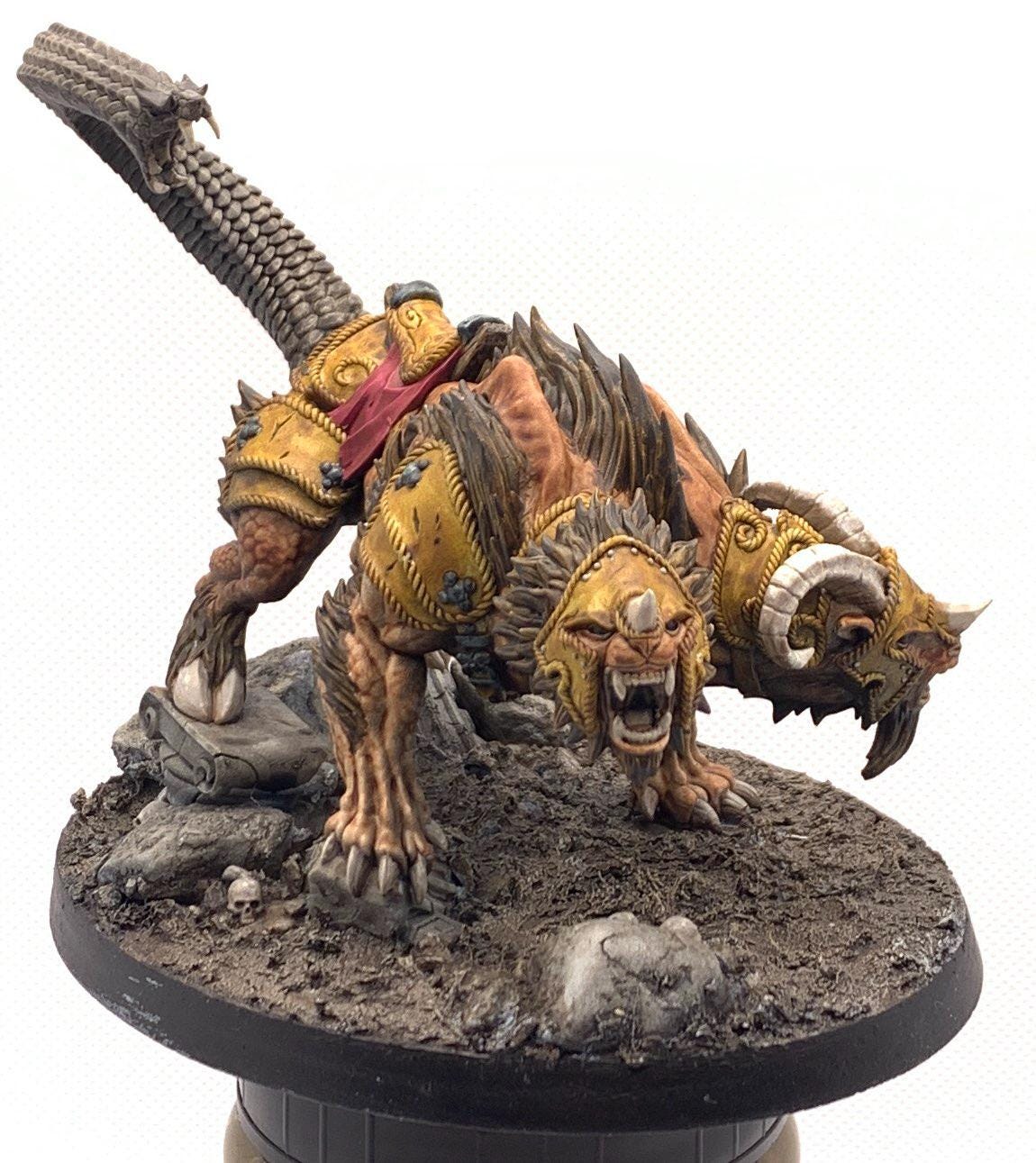 Bolg Magnus Chimera: Bronzeclad Greatgoblin Miniature for D&D, Pathfinder, and TTRPG Campaigns