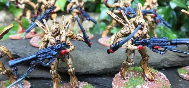 Cyberpunk Waspan Organic Cyborg Trooper Squad Miniature - Sculpted by Papsikels for Wargaming & TTRPG